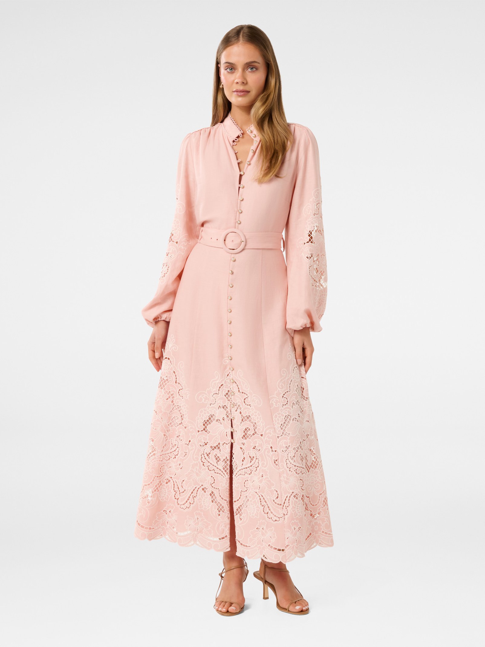 Ebony Embroidered Midi Dress