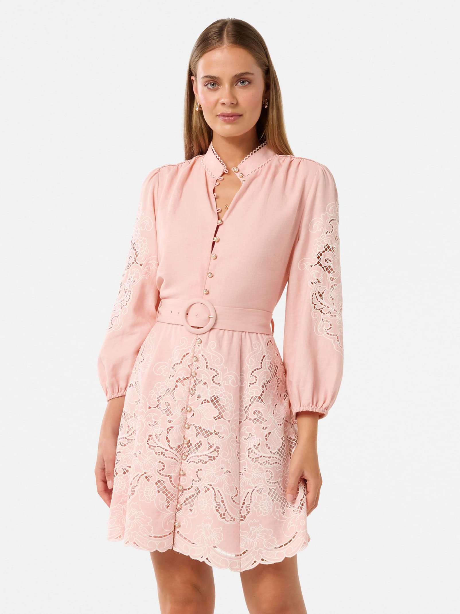 Rhi Embroidered Mini Dress