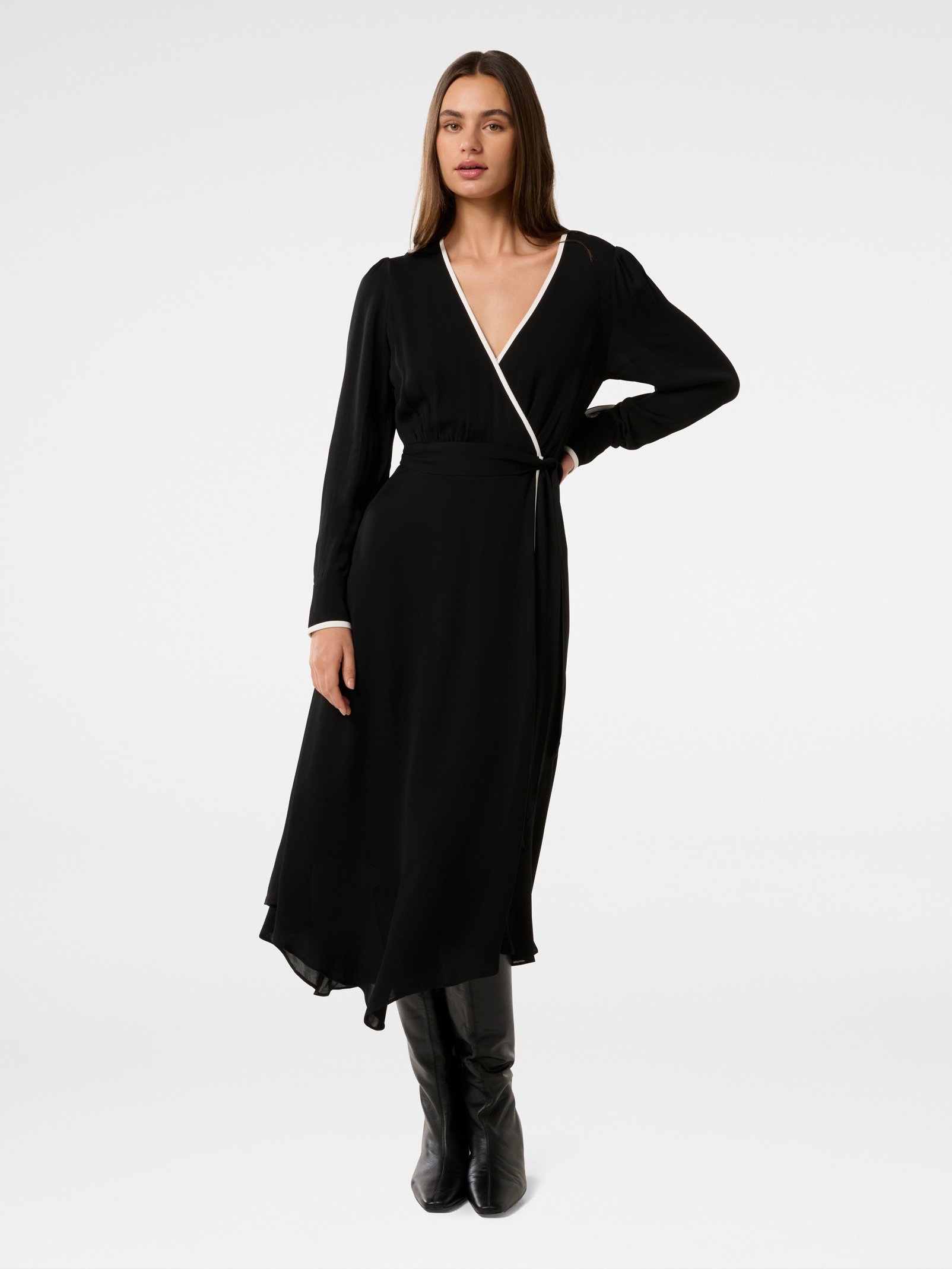 Amelie Contrast Midi Dress
