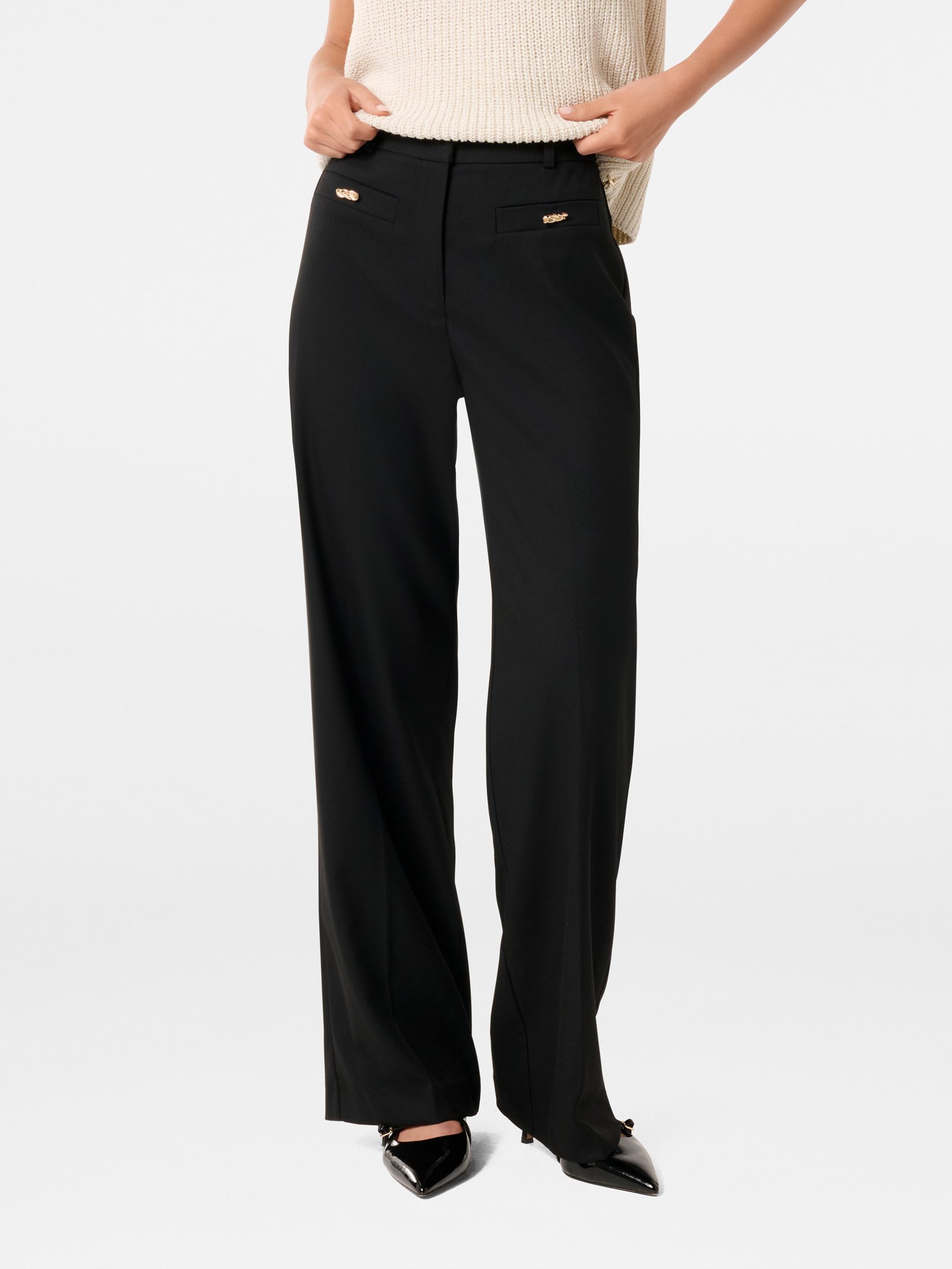 Shiloh Welt Detail Wide Leg Pant