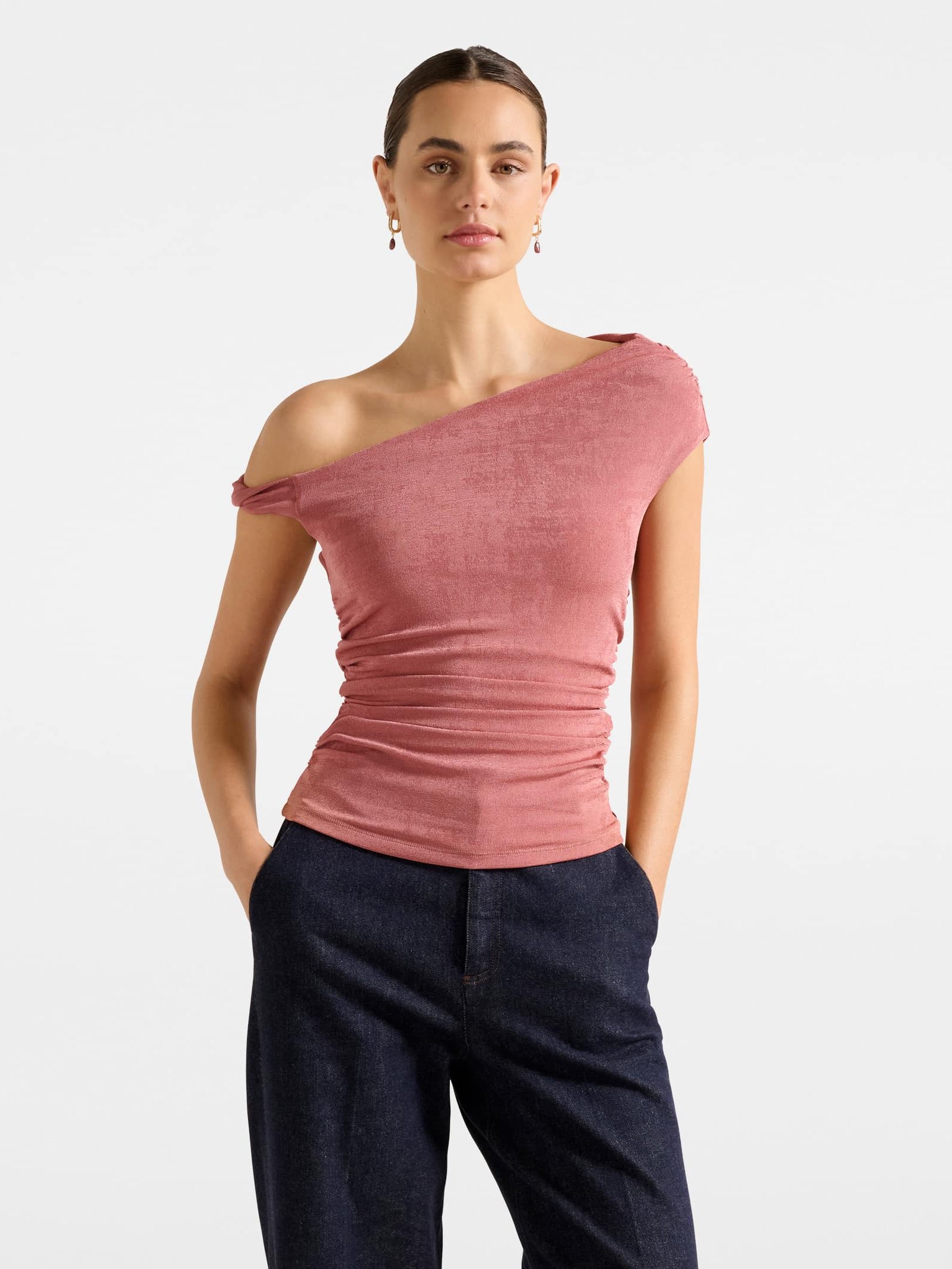 Mia Twist Shoulder Top
