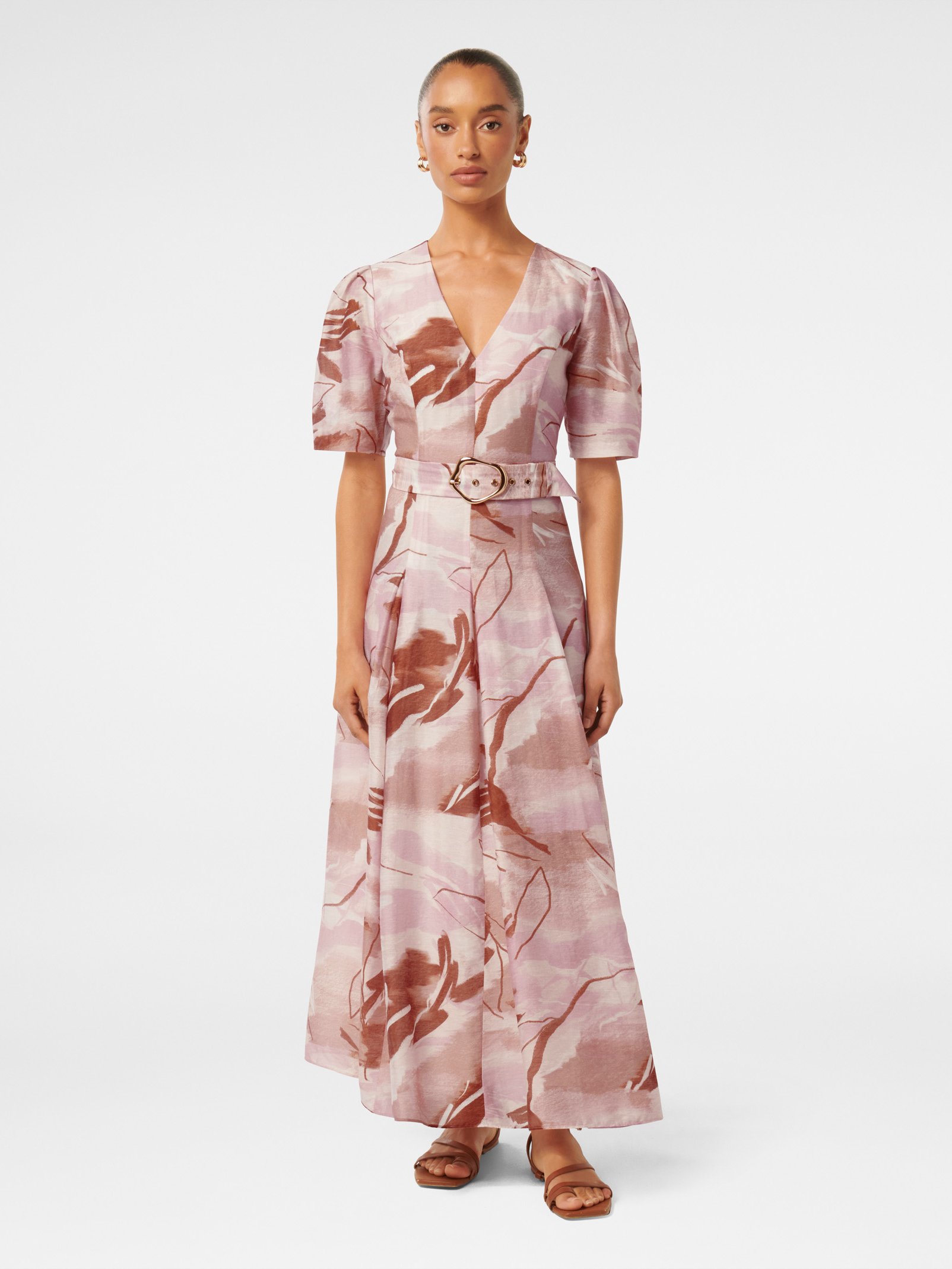 Melinda Petite Belted Midi Dress