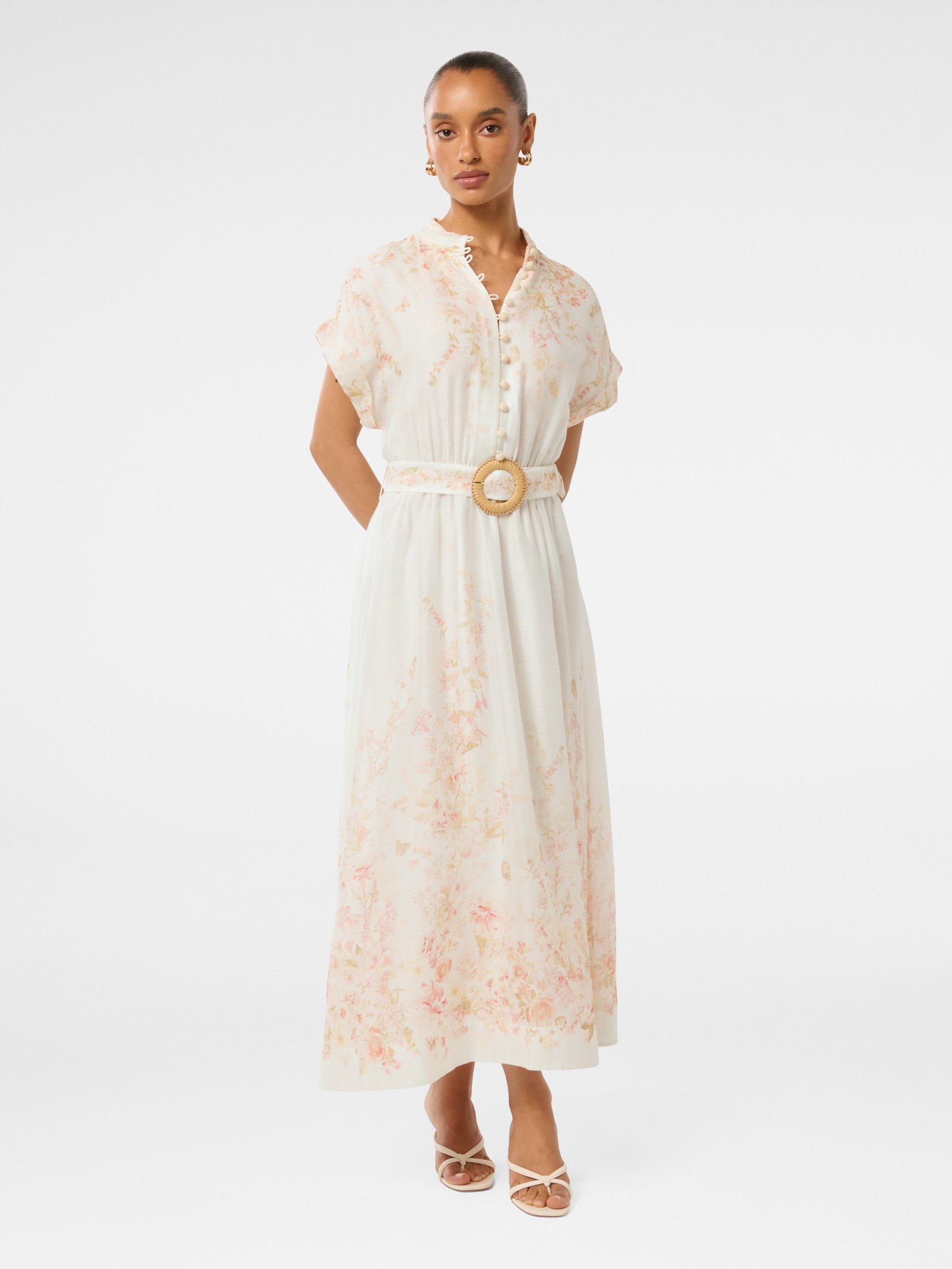 Mollie Petite Printed Midi Dress