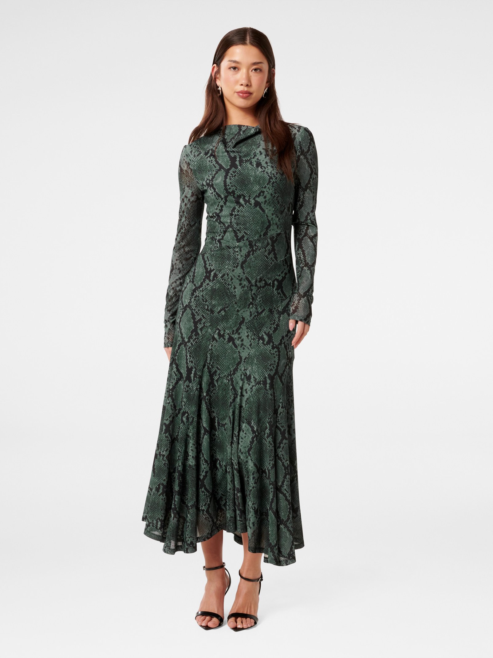 Tammy Asymmetric Hem Midi Dress