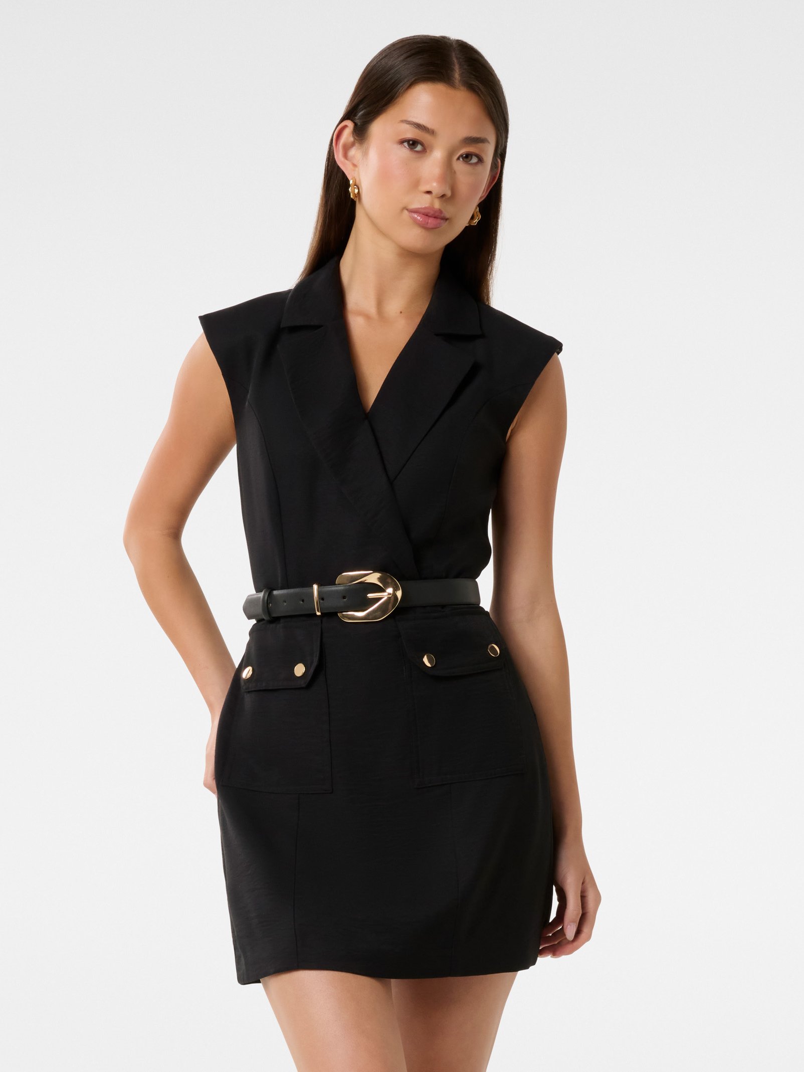 Shania Sleeveless Suit Mini Dress