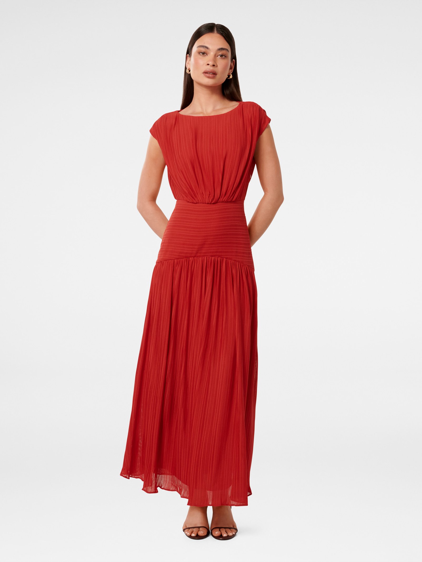 Lila Crinkle Maxi Dress