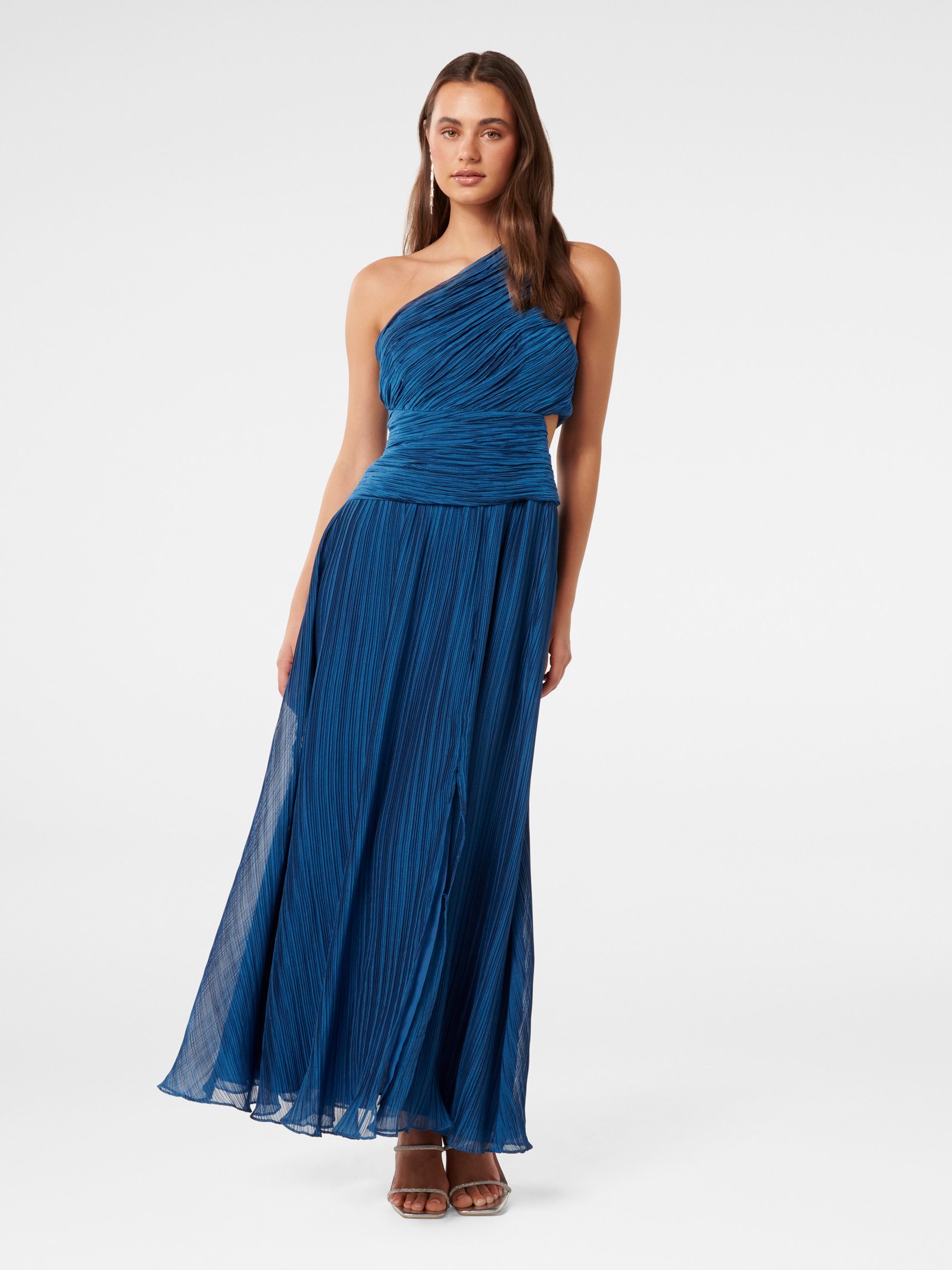 Kylie Asym Crinkle Midi Dress