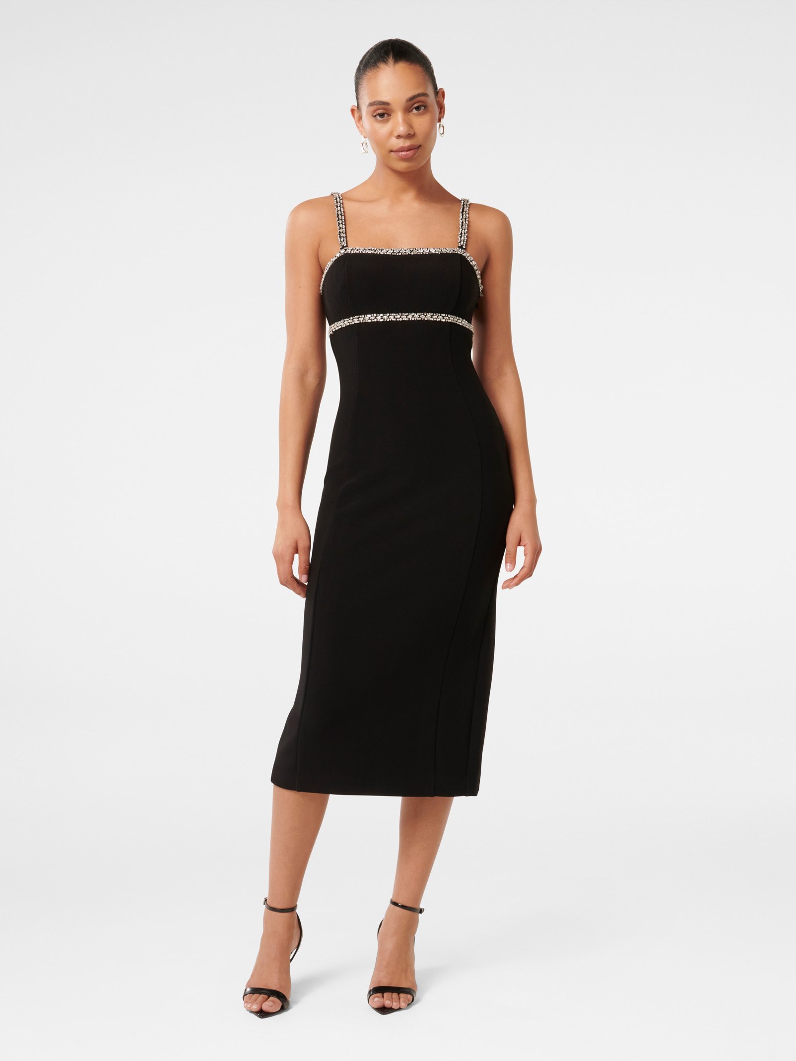 Tiana Embellished Bodycon Midi Dress