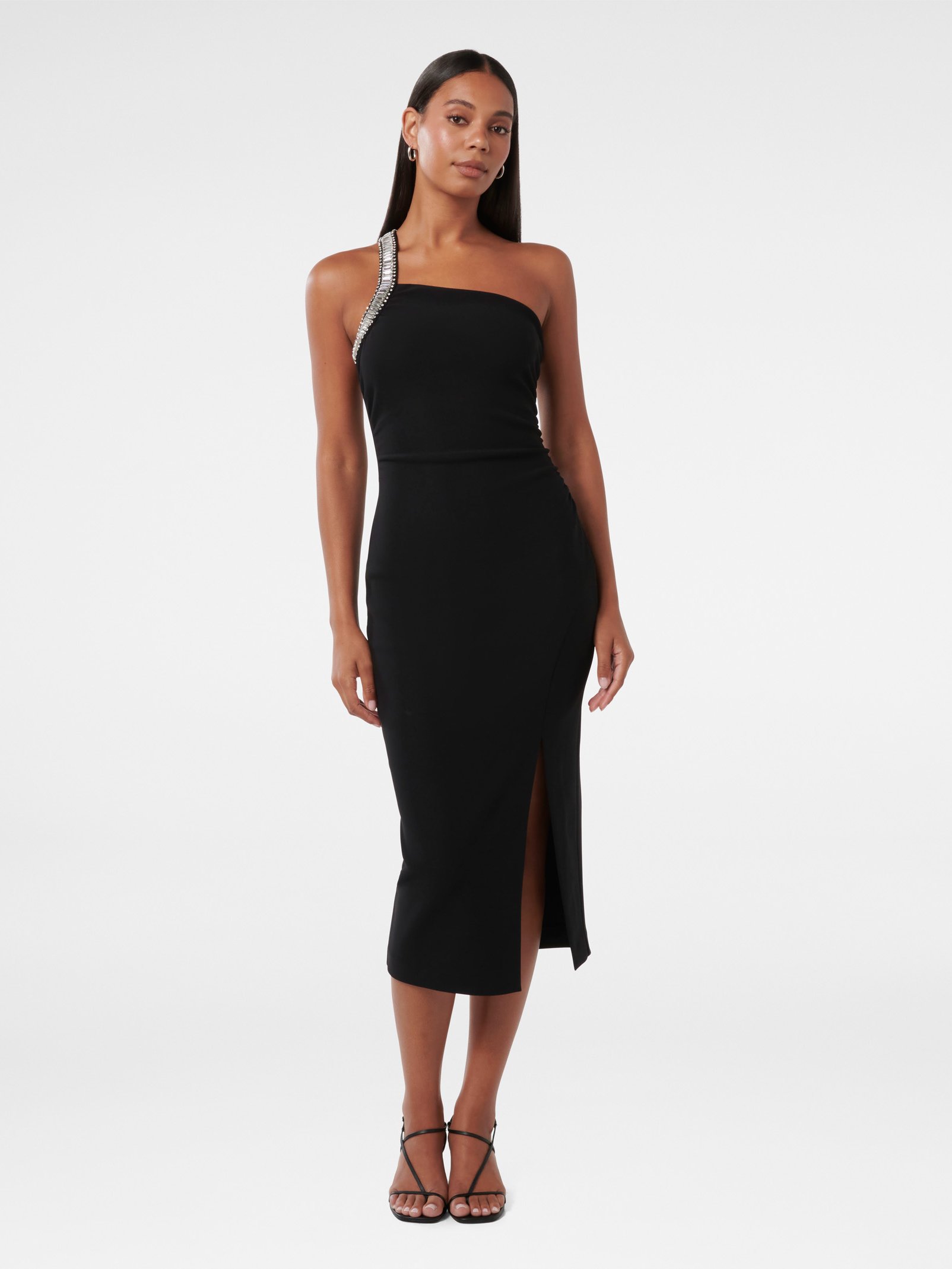 Irene Embellished Asym Bodycon Dress