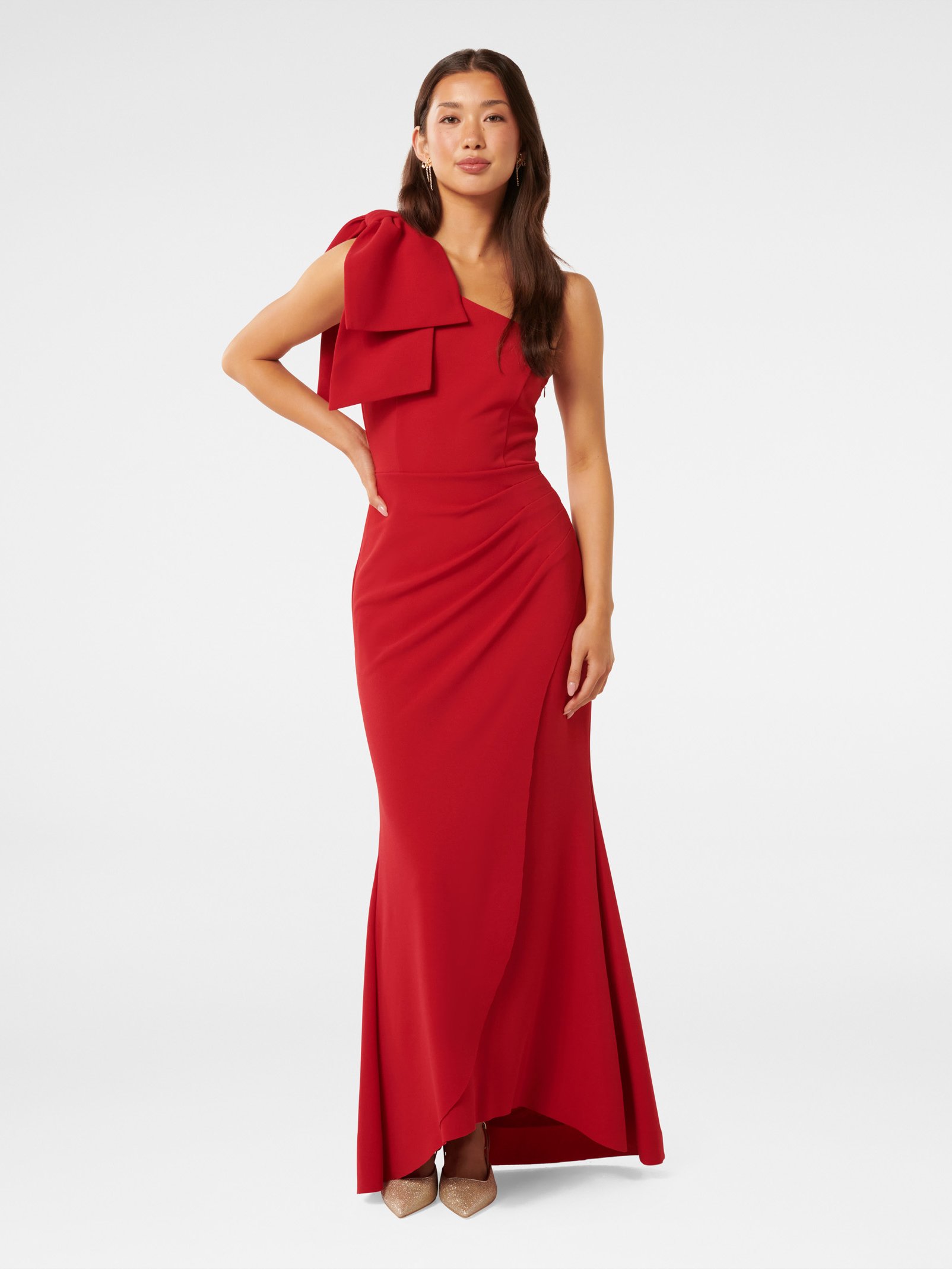 Lisa One Shoulder Ruffle Dress