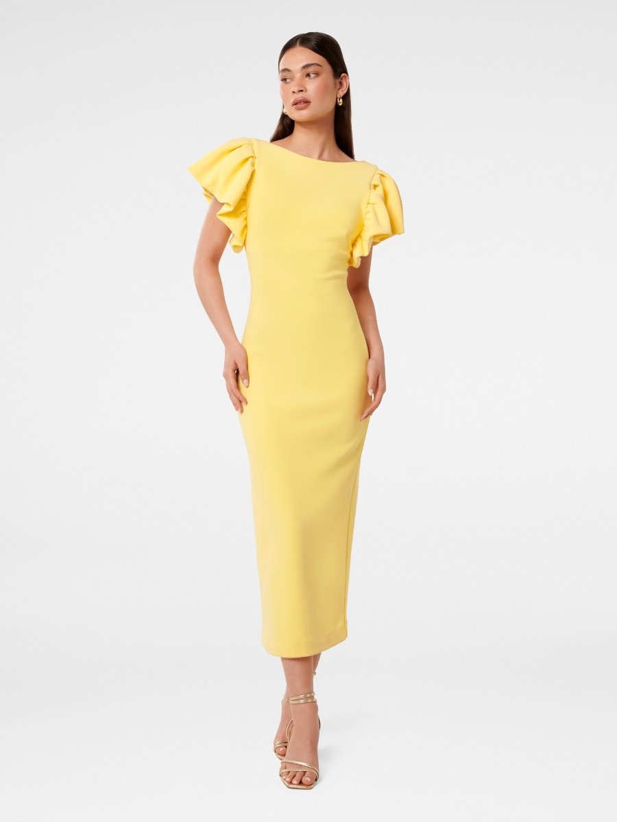 Liz Frill Sleeve Bodycon Dress