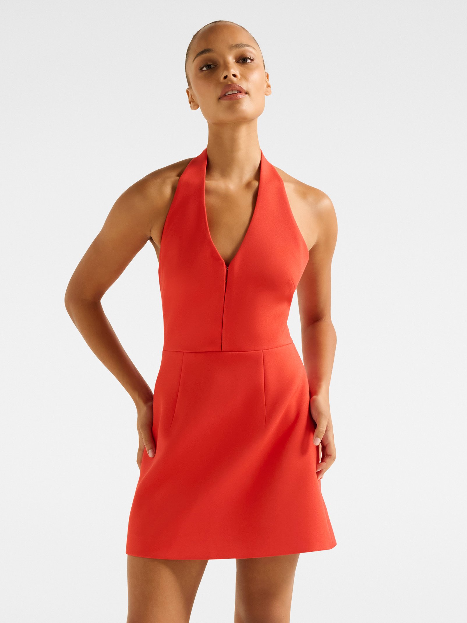 Ricki Halter Hook and Eye Mini Dress