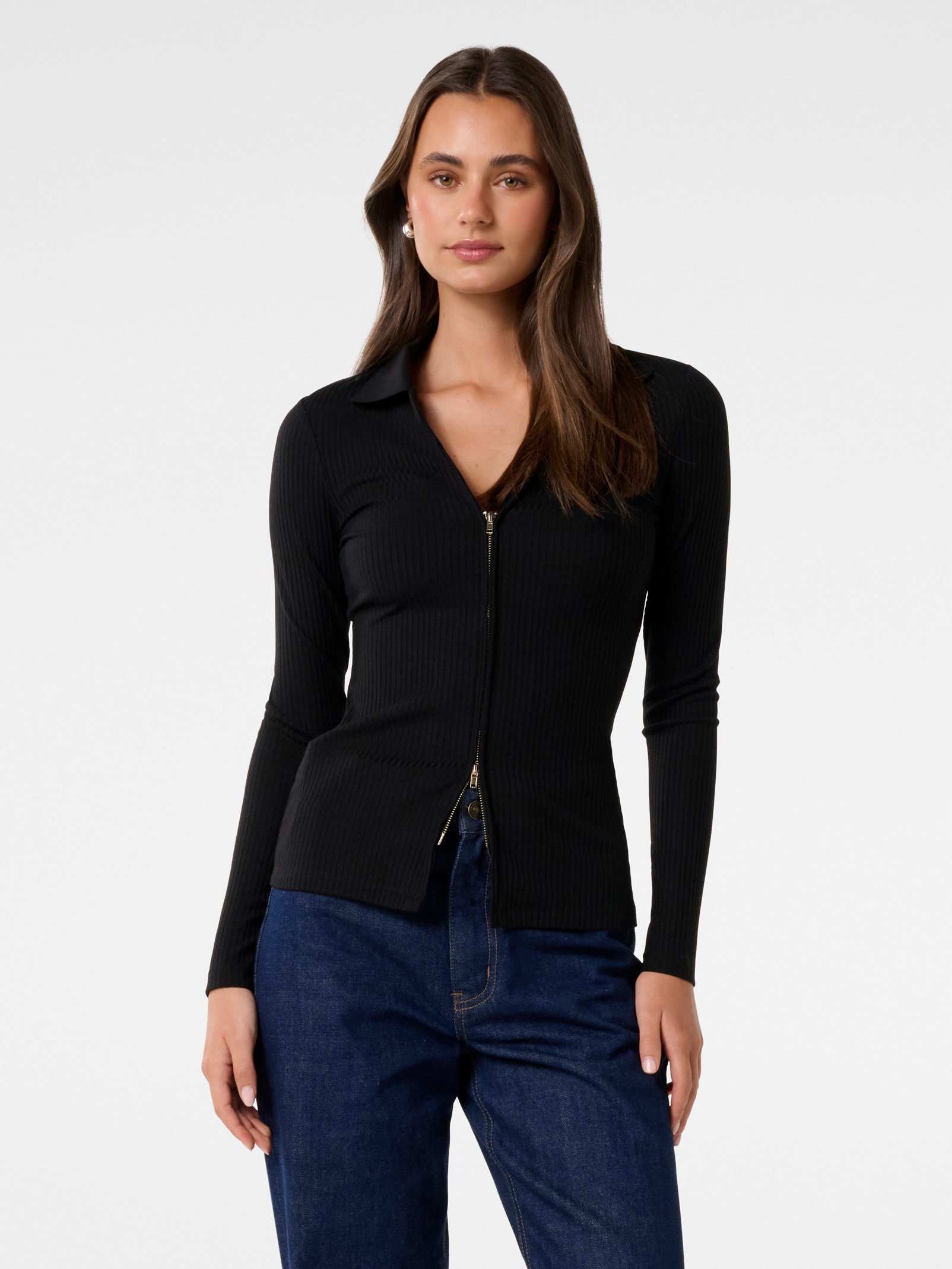 Tessa Zip Front Polo Top