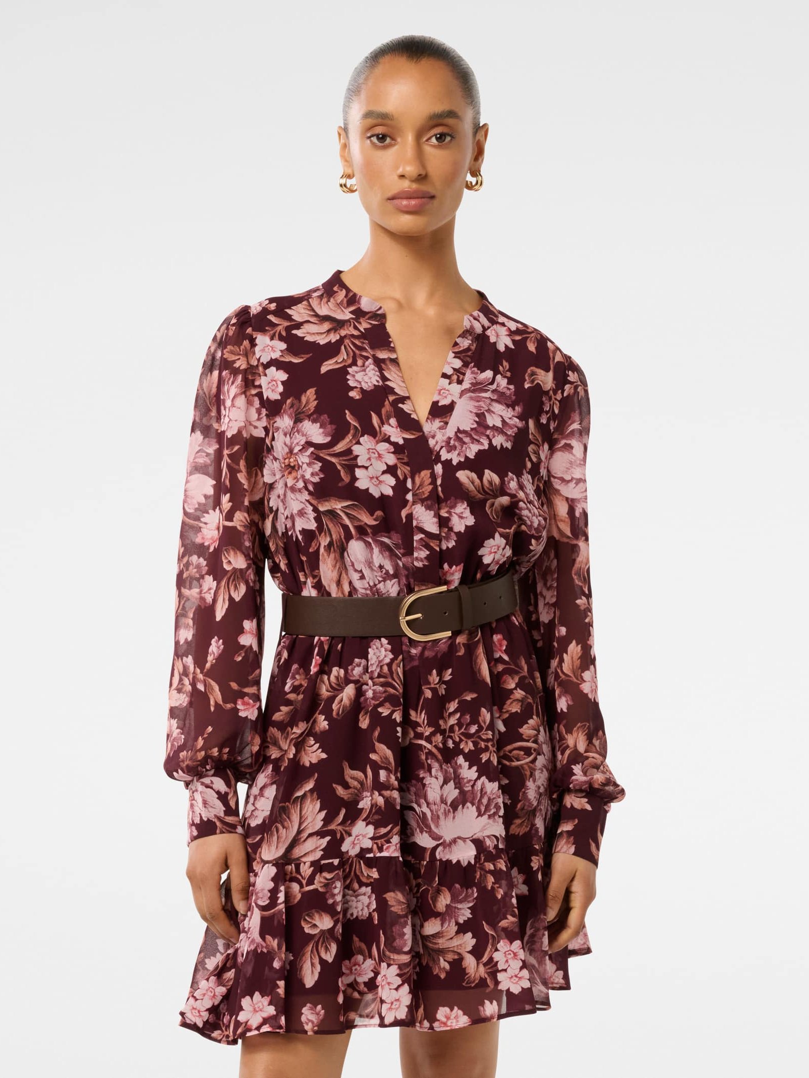 Hollie Petite Blouson Sleeve Mini Dress