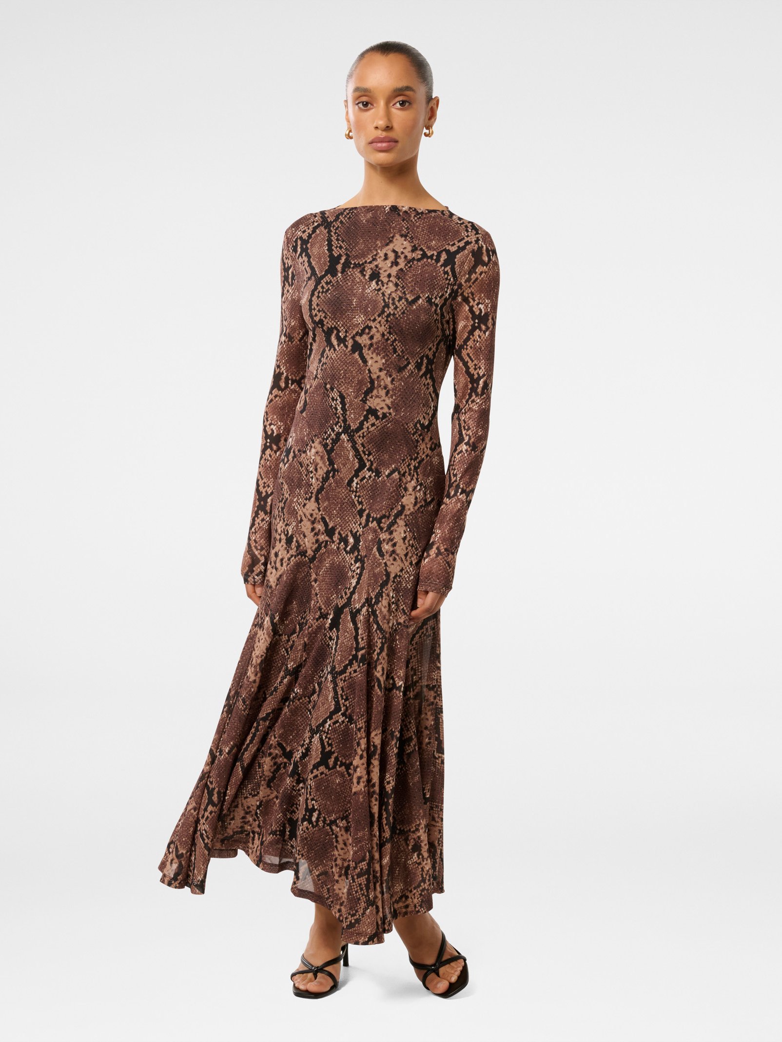 Tammy Petite Asymmetric Hem Midi Dress