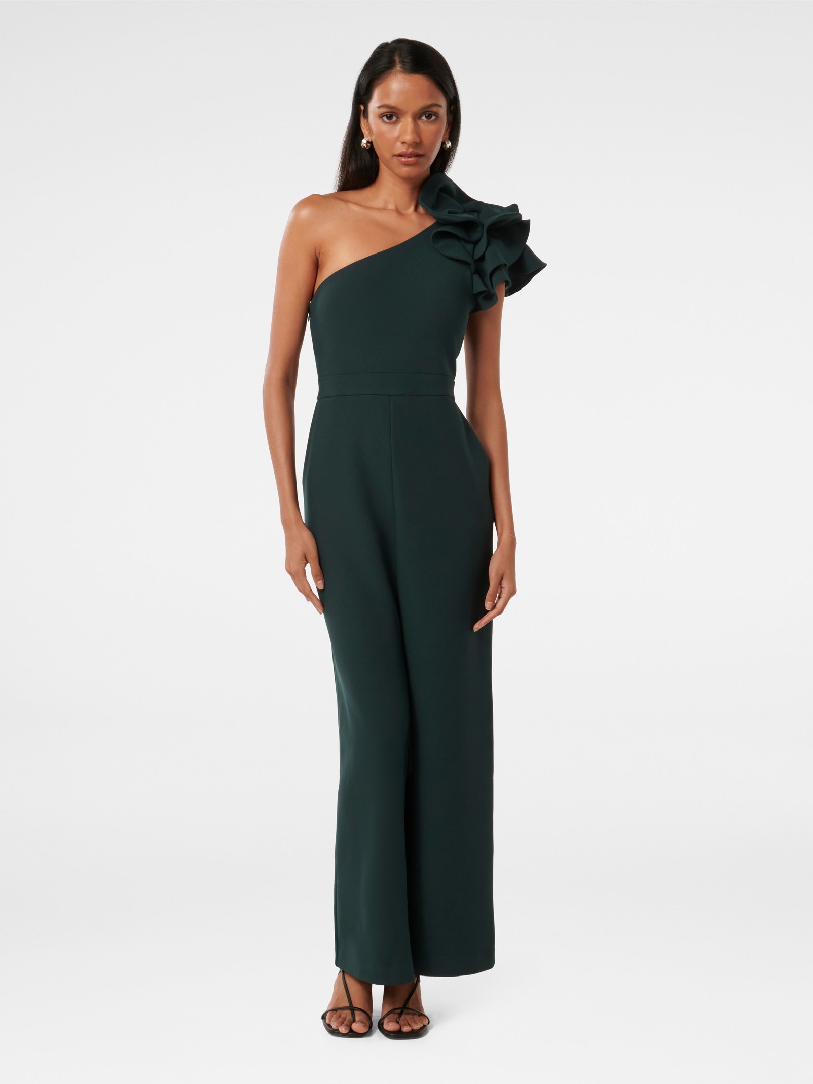 Celeste Petite Ruffle Jumpsuit