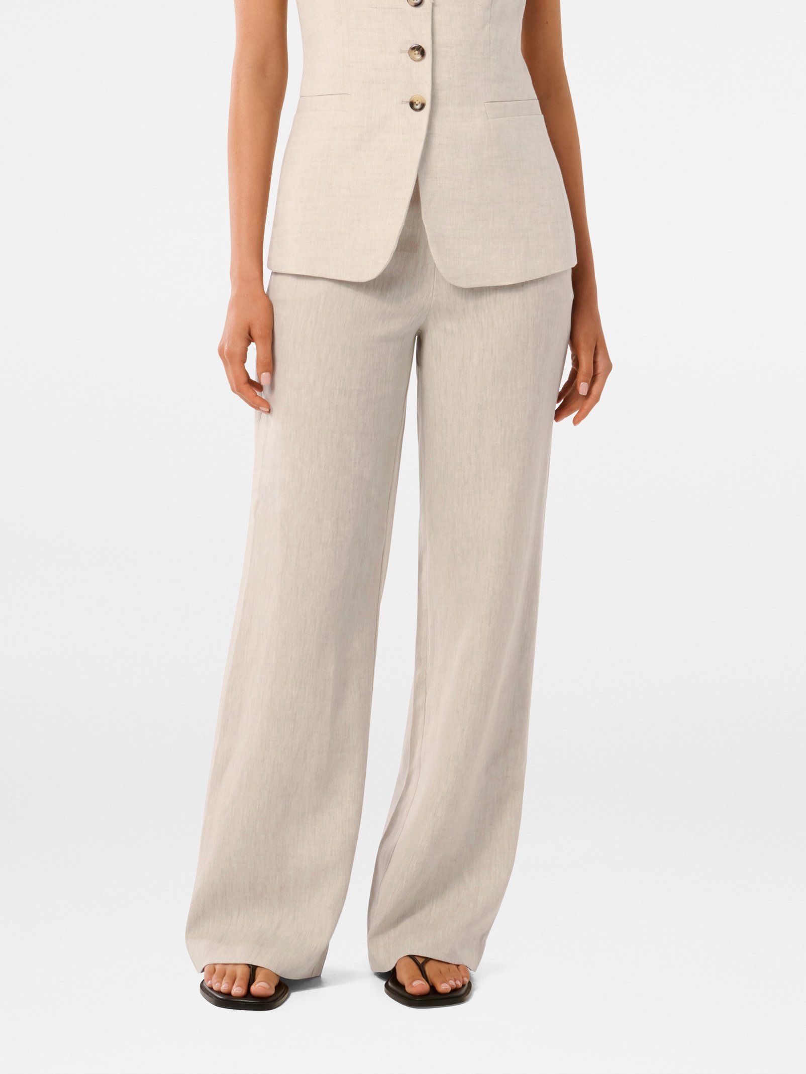 Martha Linen Wide Leg Pant