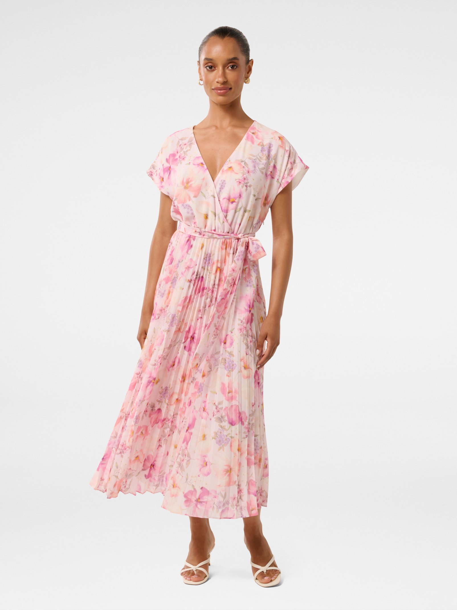 Corla Petite Pleated Midi Dress