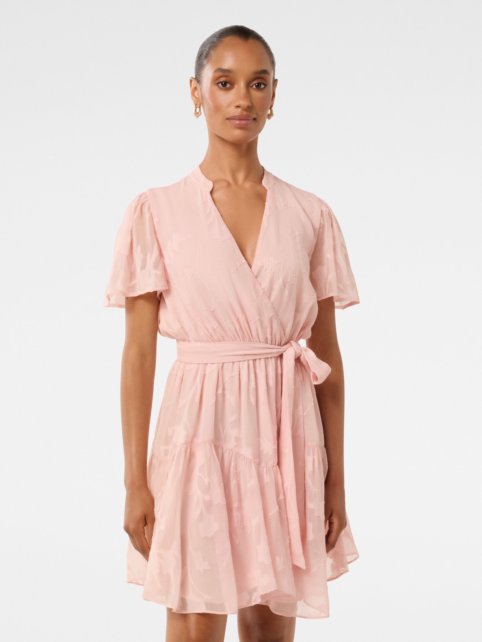 Cyrus Petite Flutter Sleeve Mini Dress