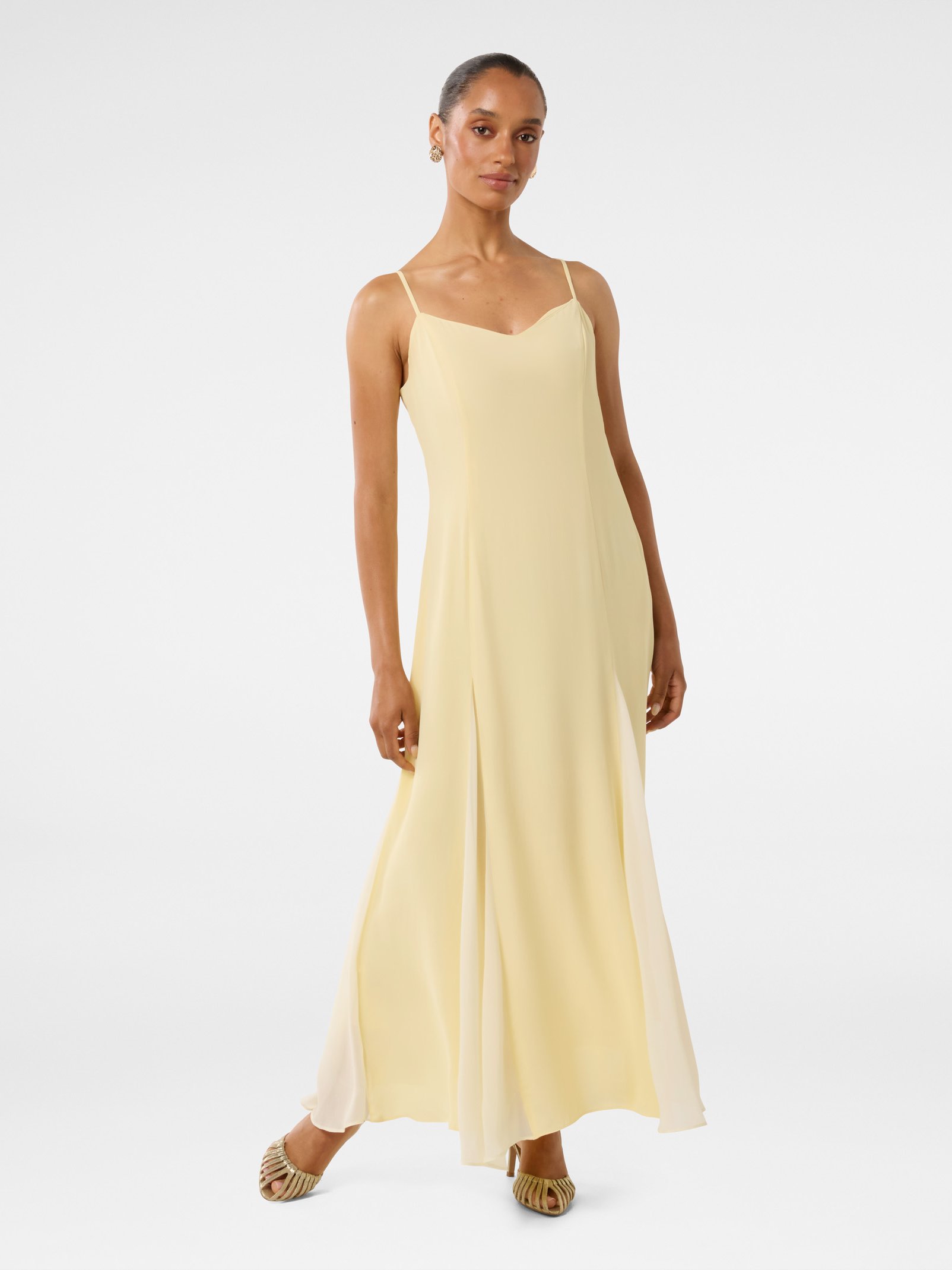 Dahlia Petite Contrast Godet Maxi Dress