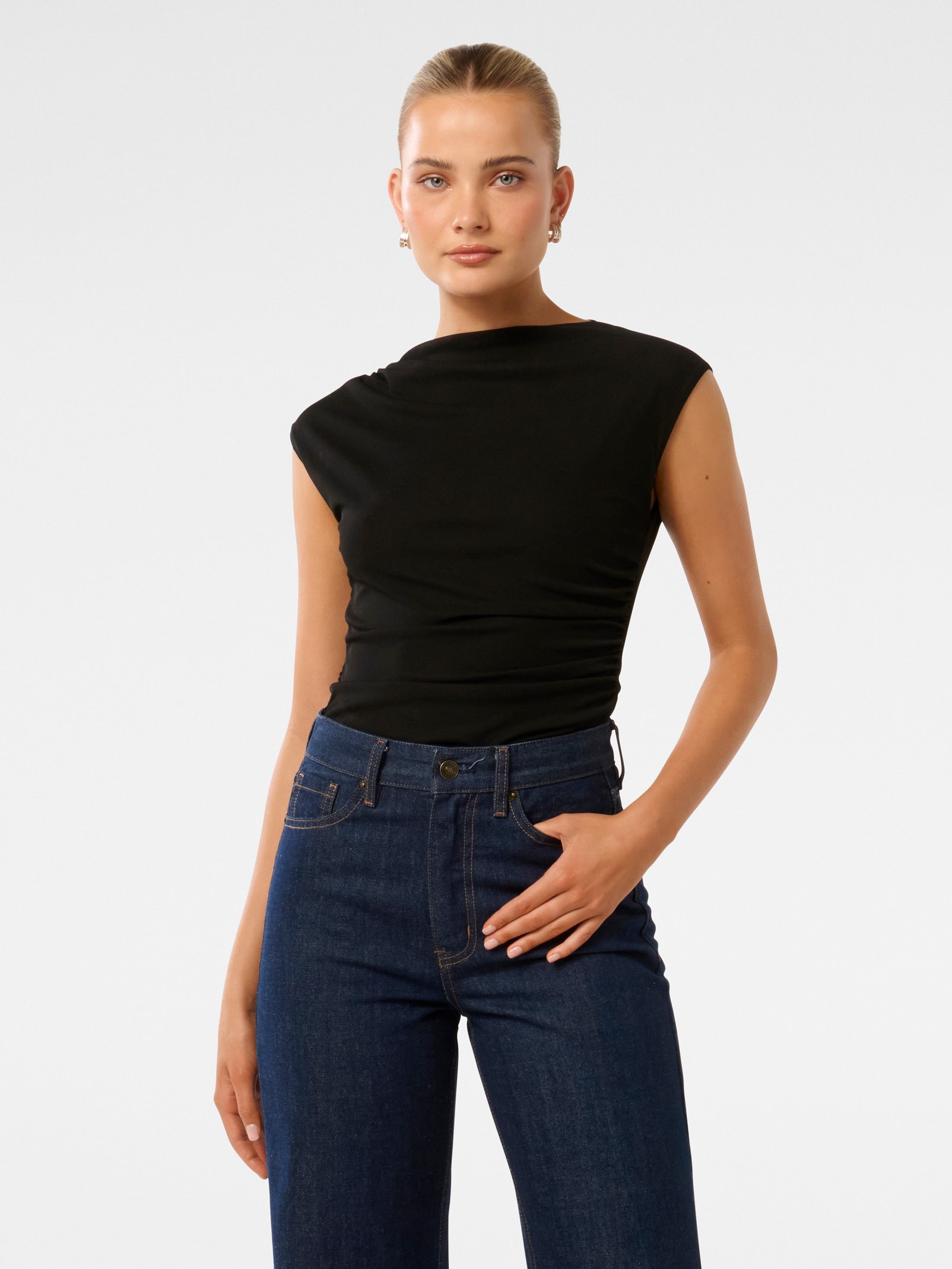 Mel Extended Sleeve Mesh Top