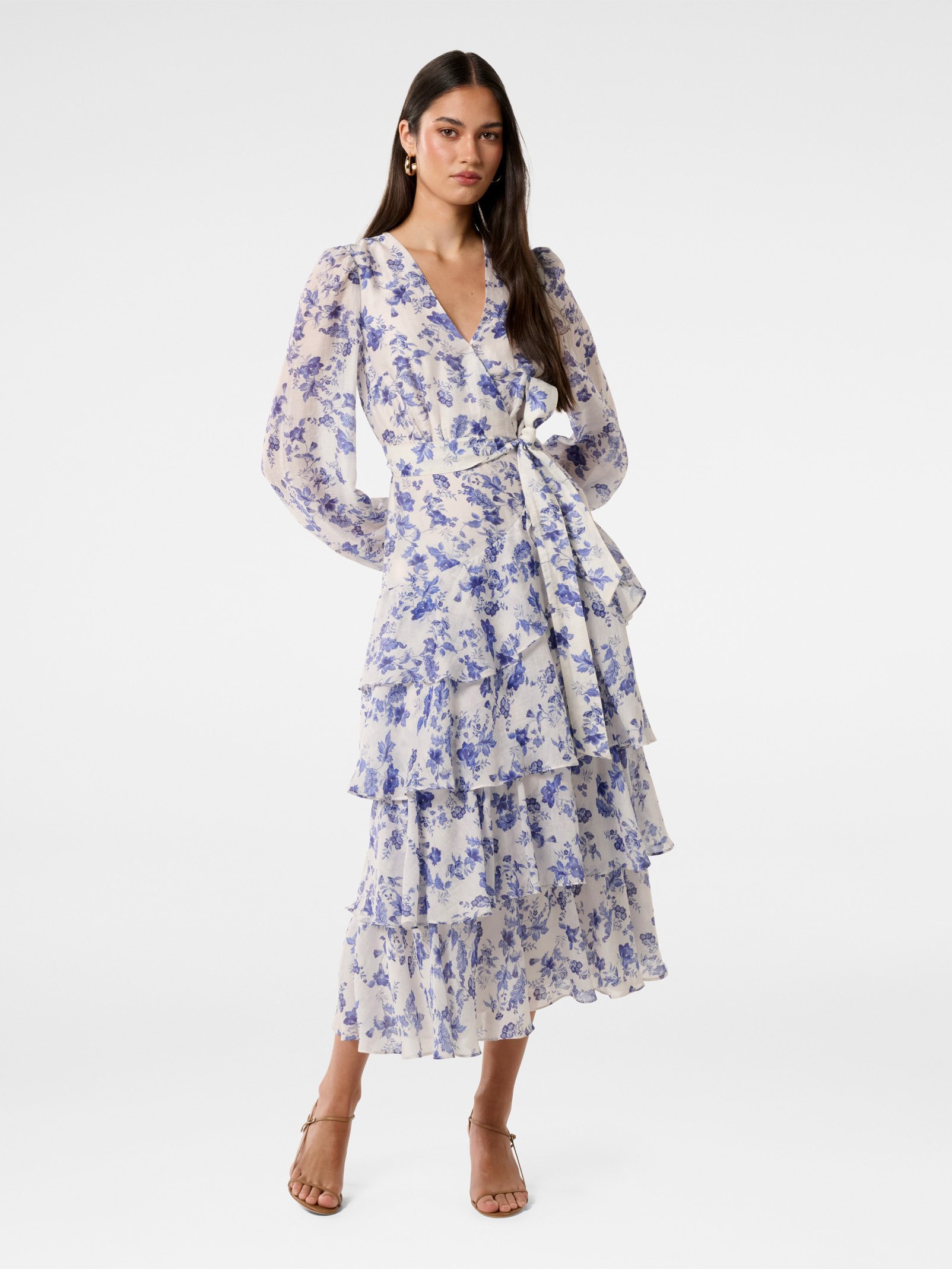 Nicky Long Sleeve Tiered Midi Dress