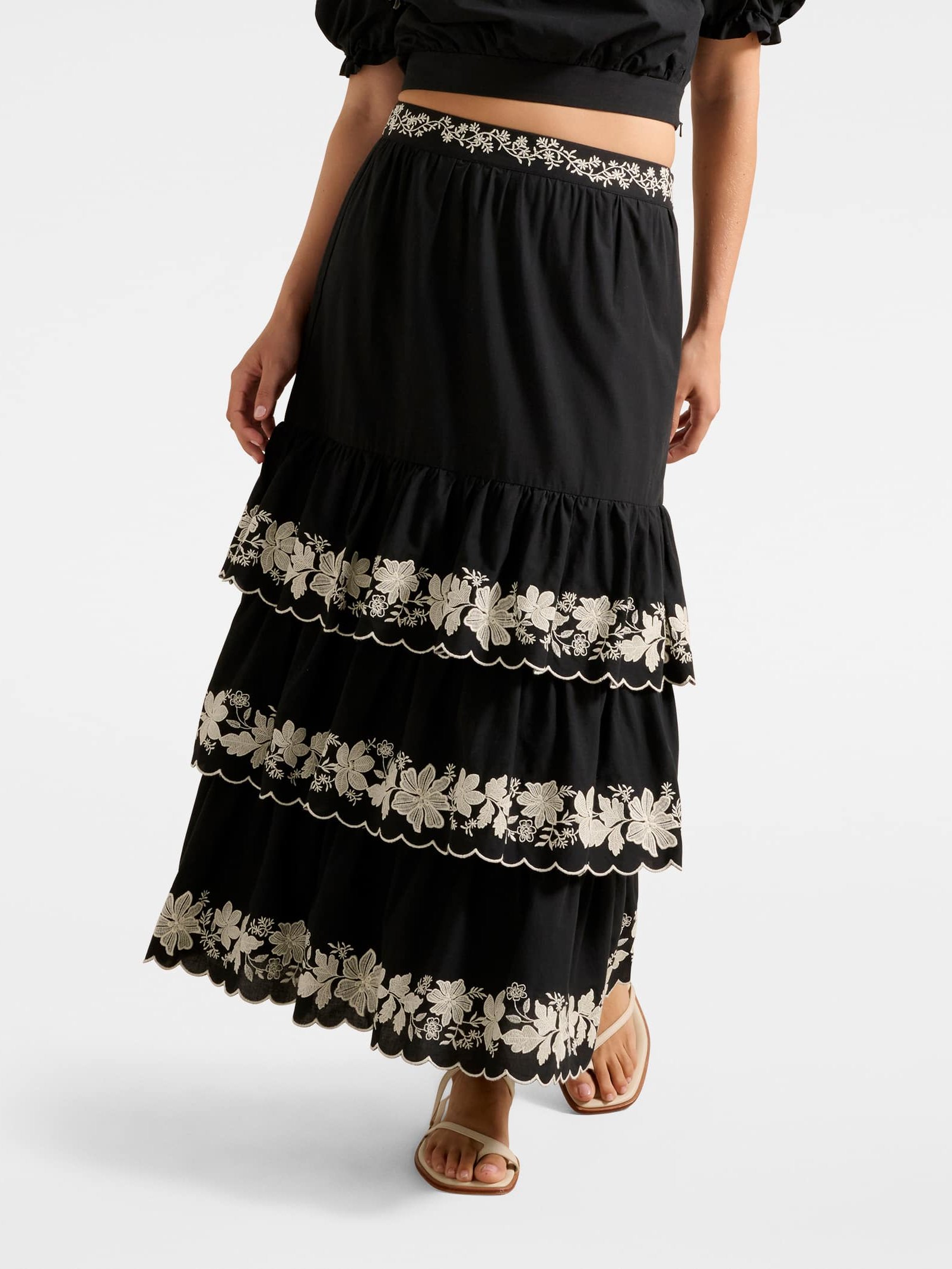 Blaire Embroidery Maxi Skirt