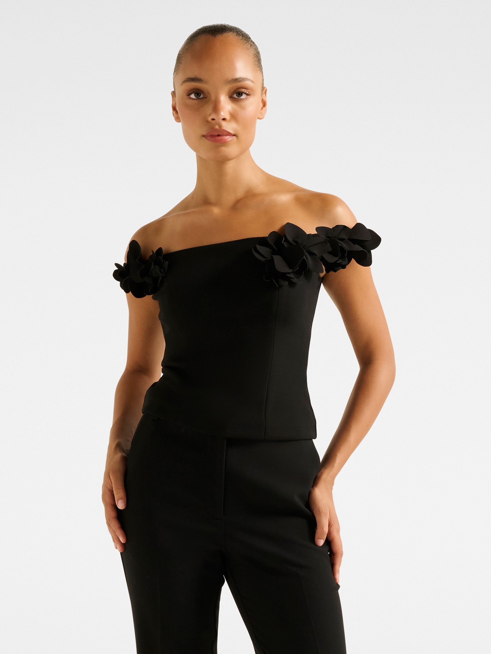 Faye Applique Bardot Top