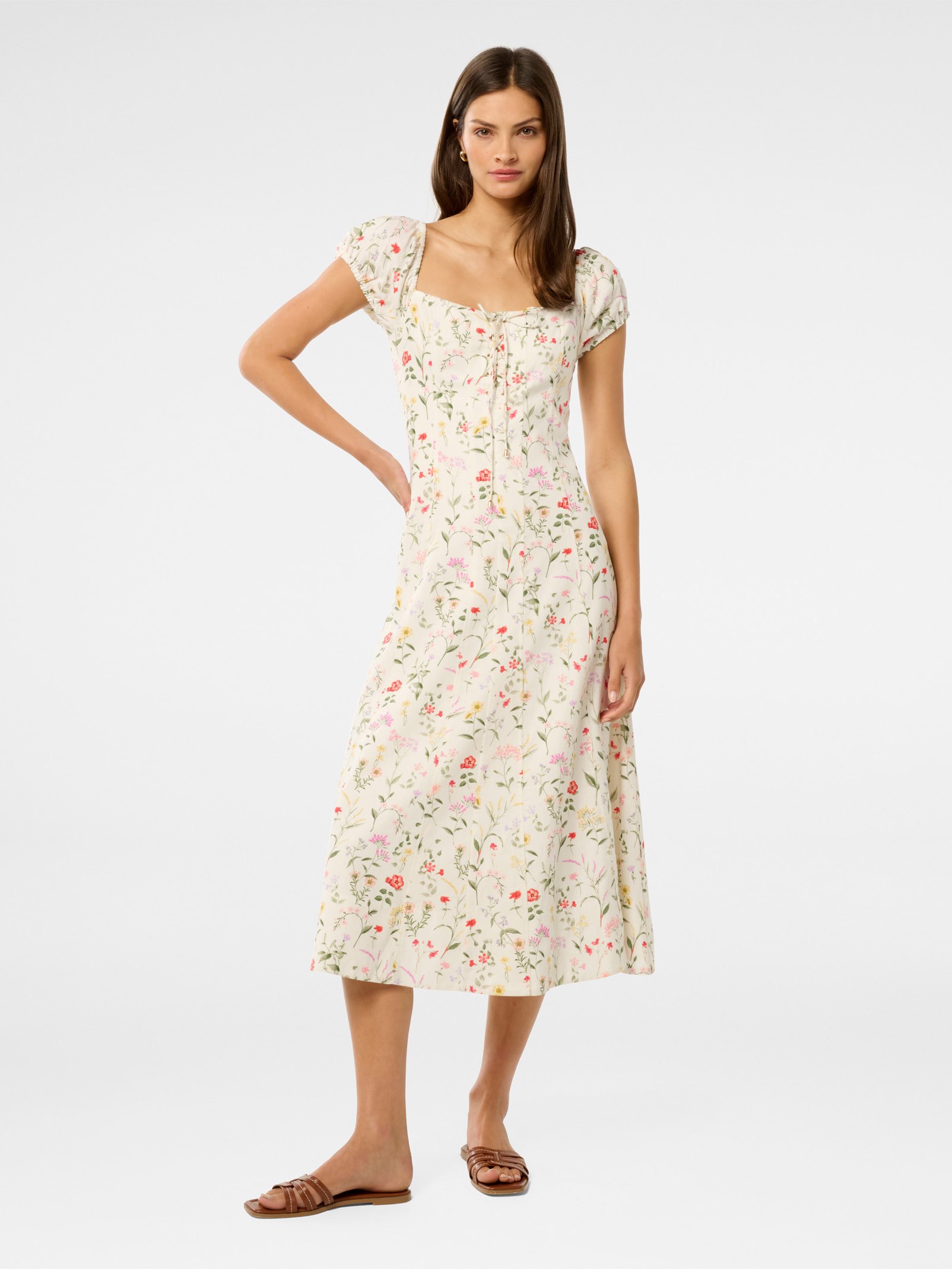 Sallie Tie Front Midi Dress