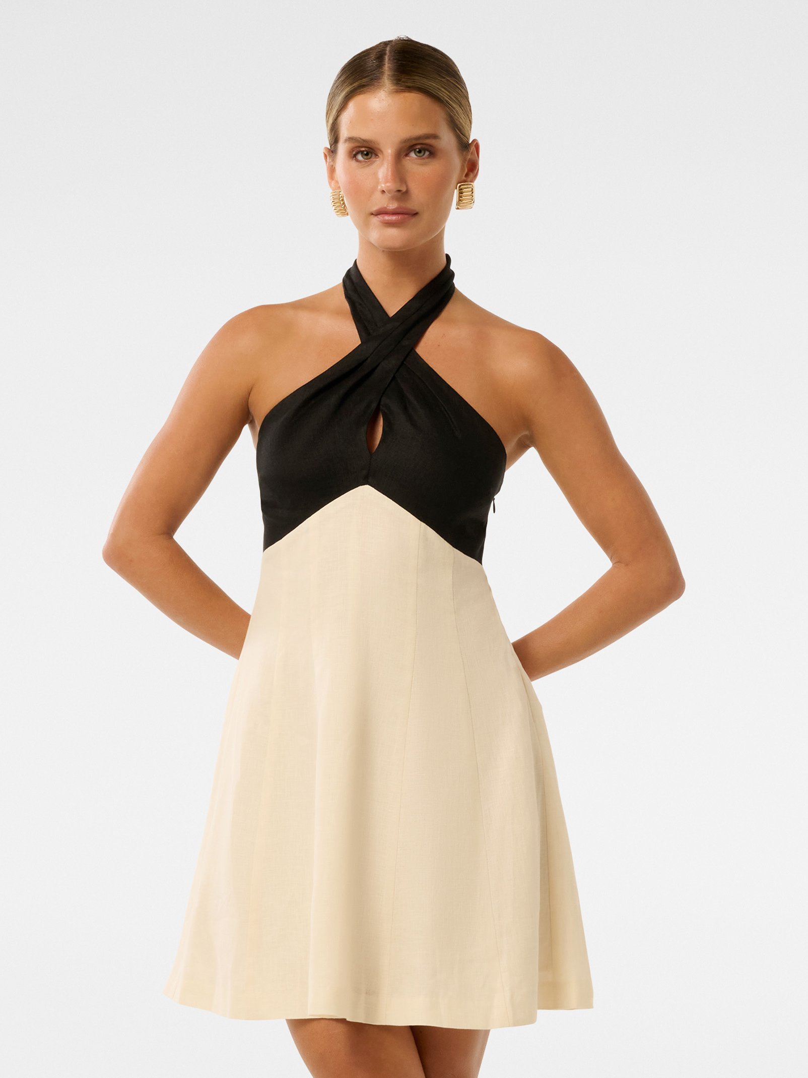 Lea Petite Halter Neck Mini Dress