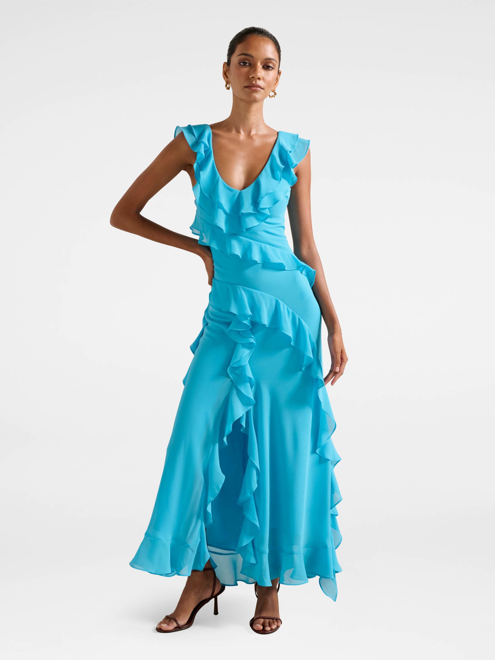 Olive Petite Ruffle Dress