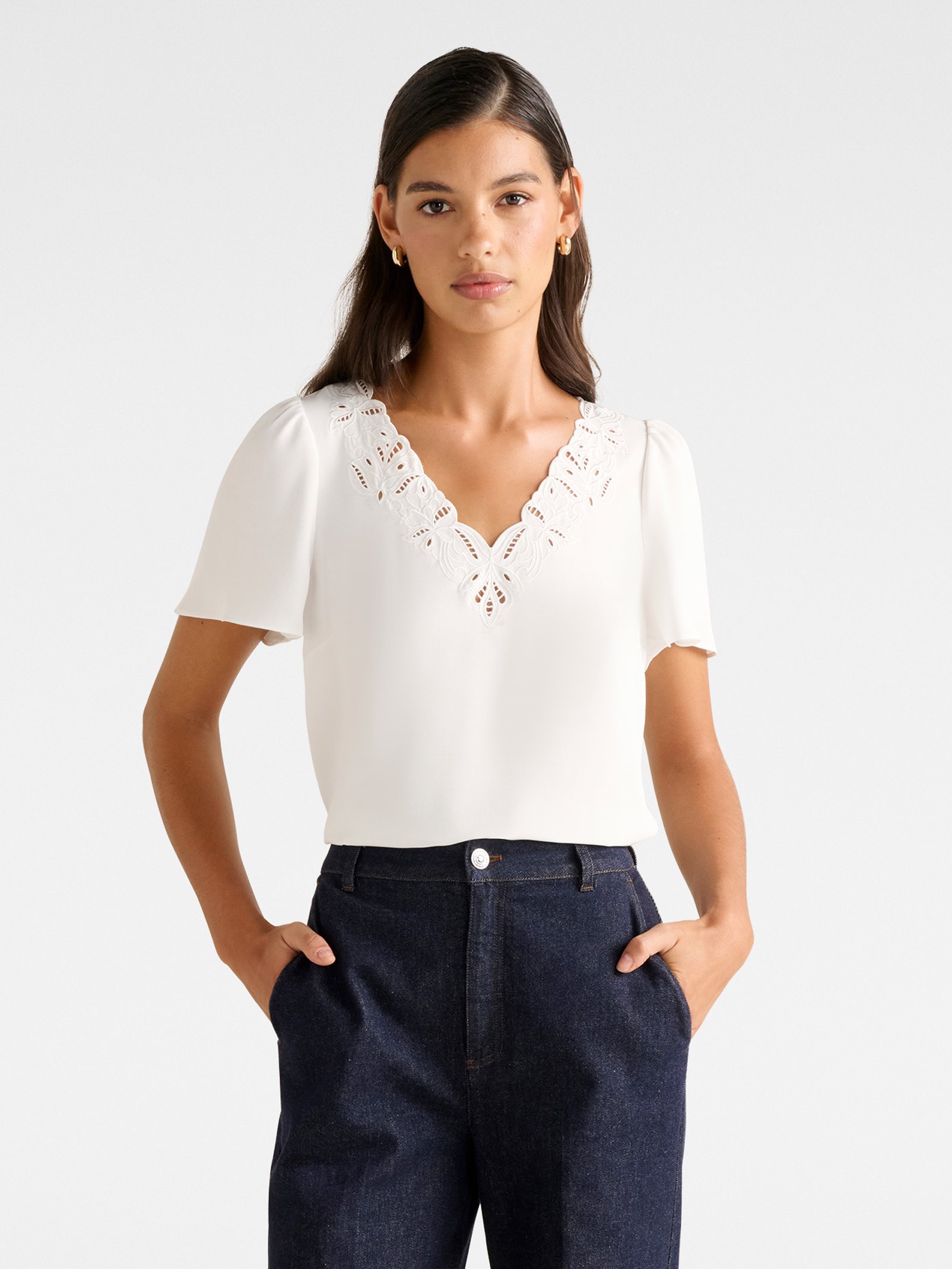 Luna Embroidery Detail Blouse