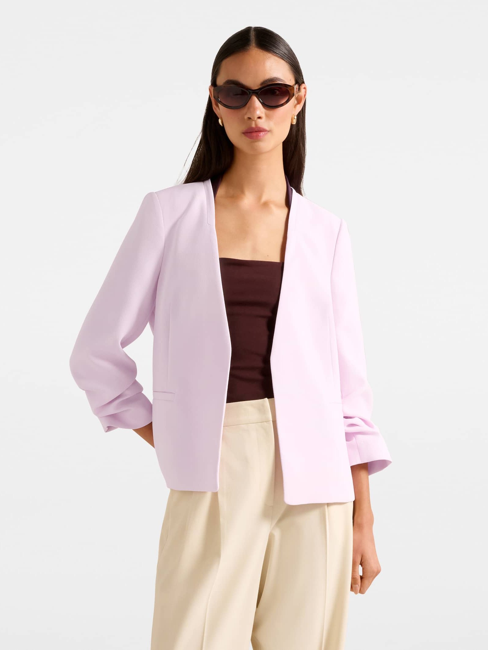 Ruby Ruched Sleeve Jacket