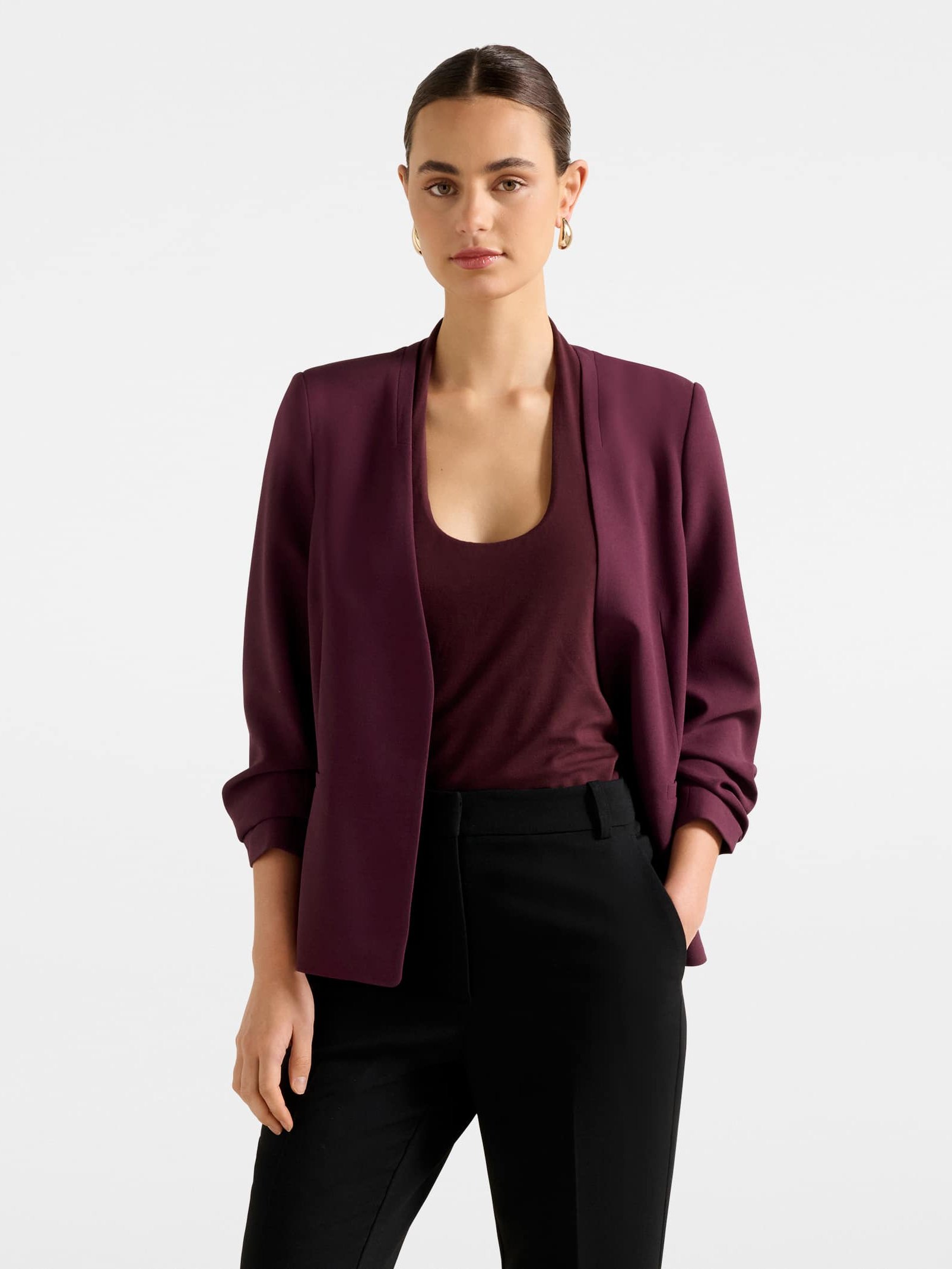 Ruby Ruched Sleeve Jacket