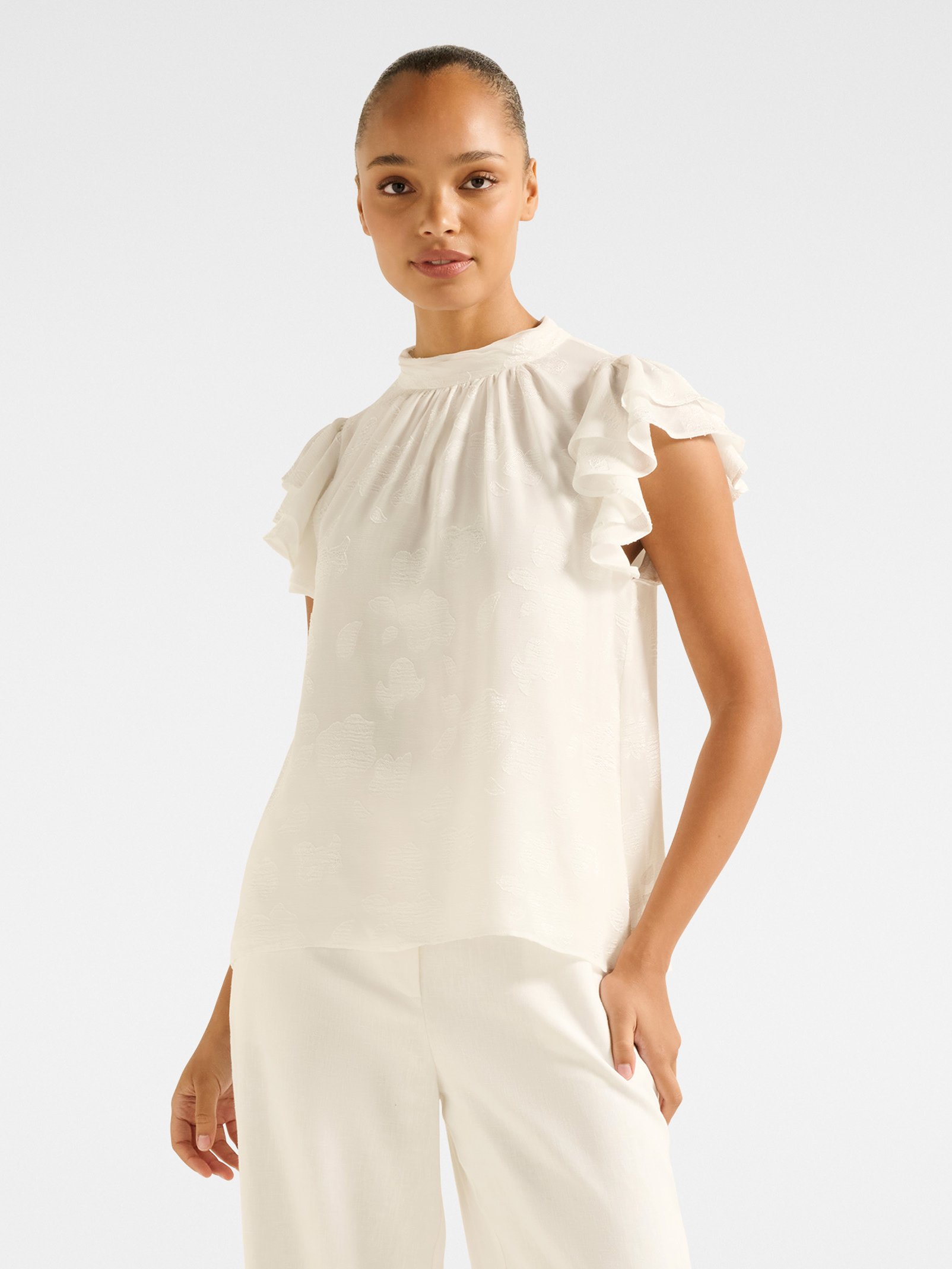 Ines Flutter Sleeve Blouse