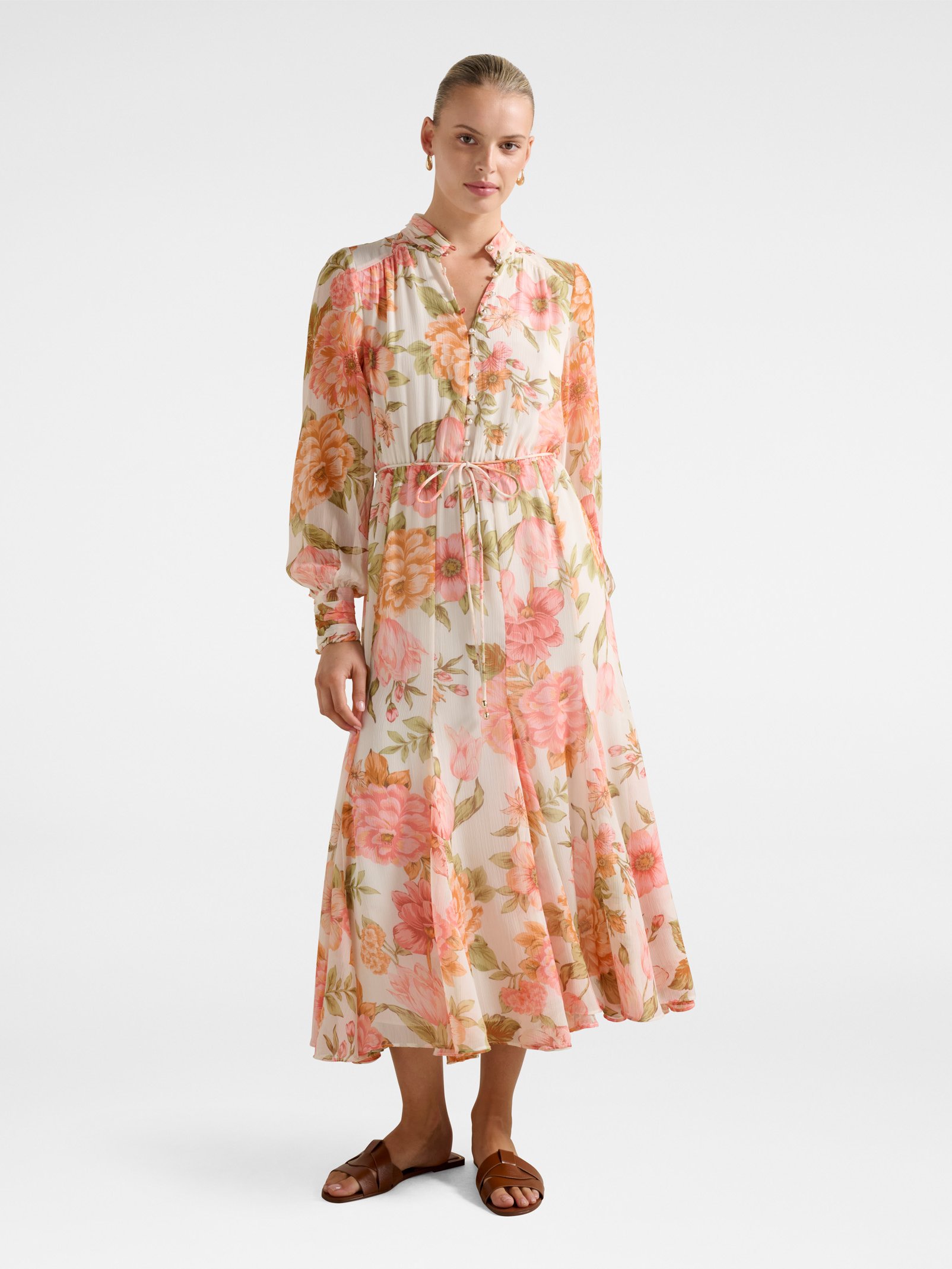 Tina Long Sleeved Midi Dress