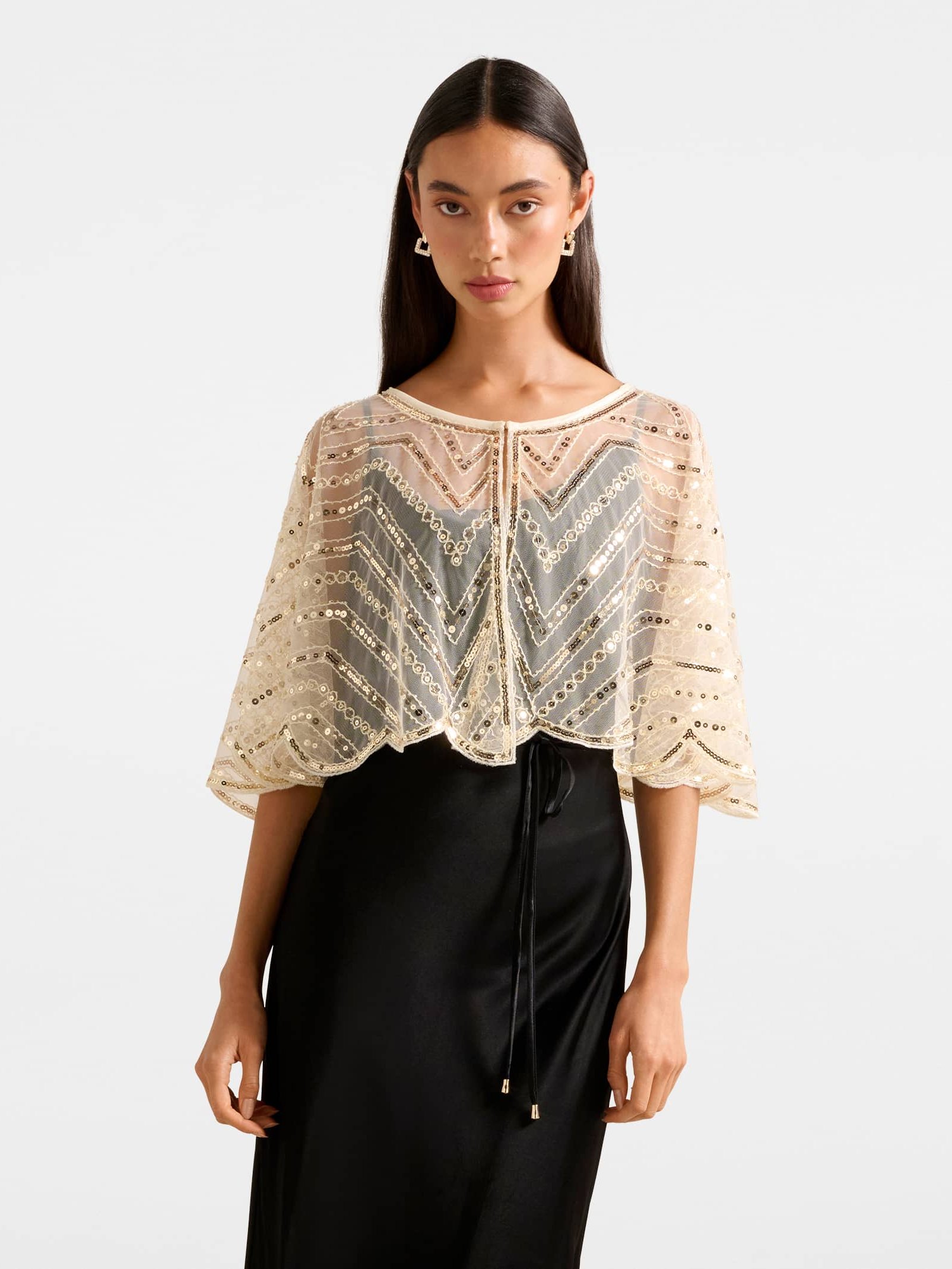 Scarlett Sequin Cape