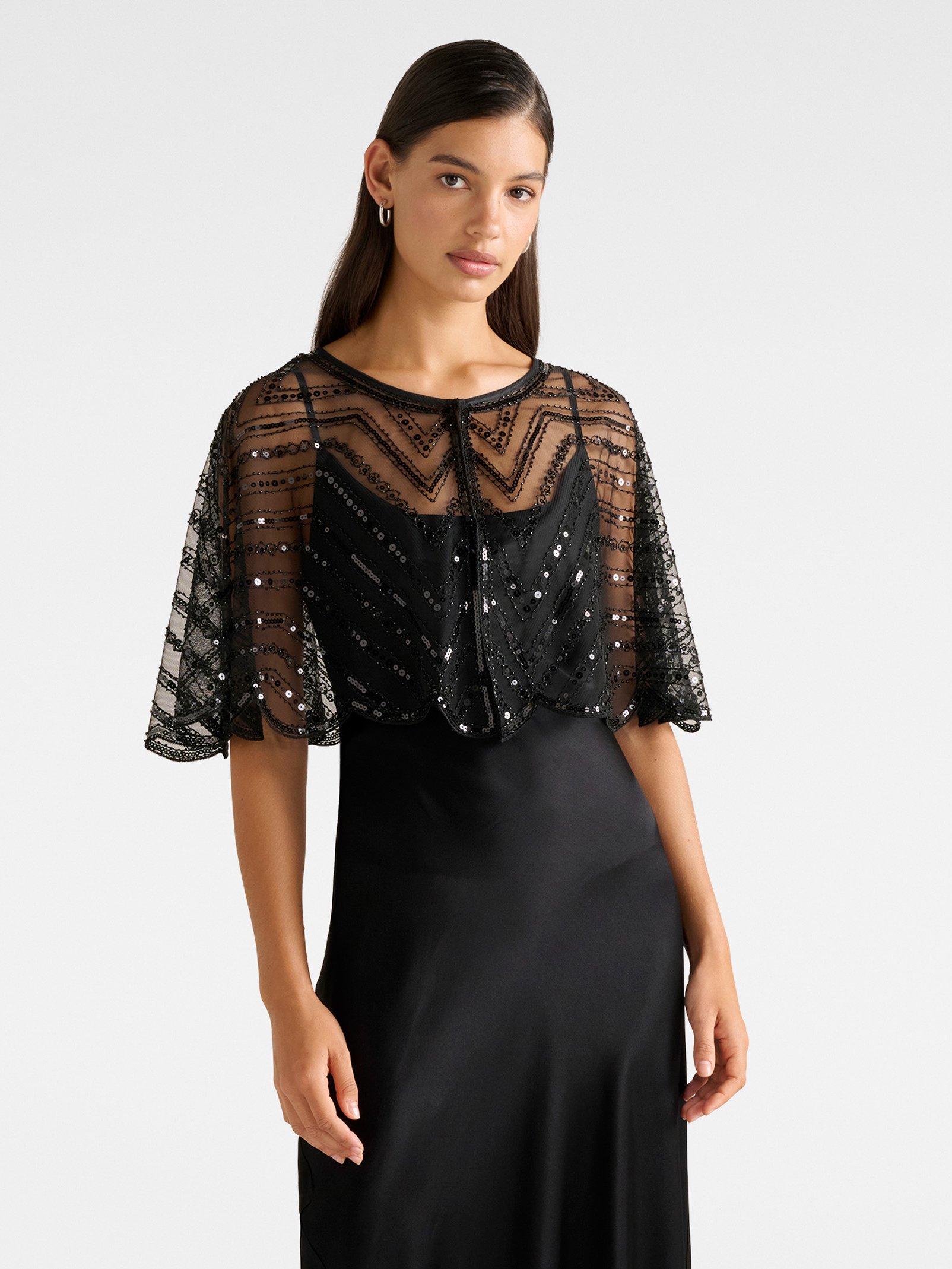 Scarlett Sequin Cape
