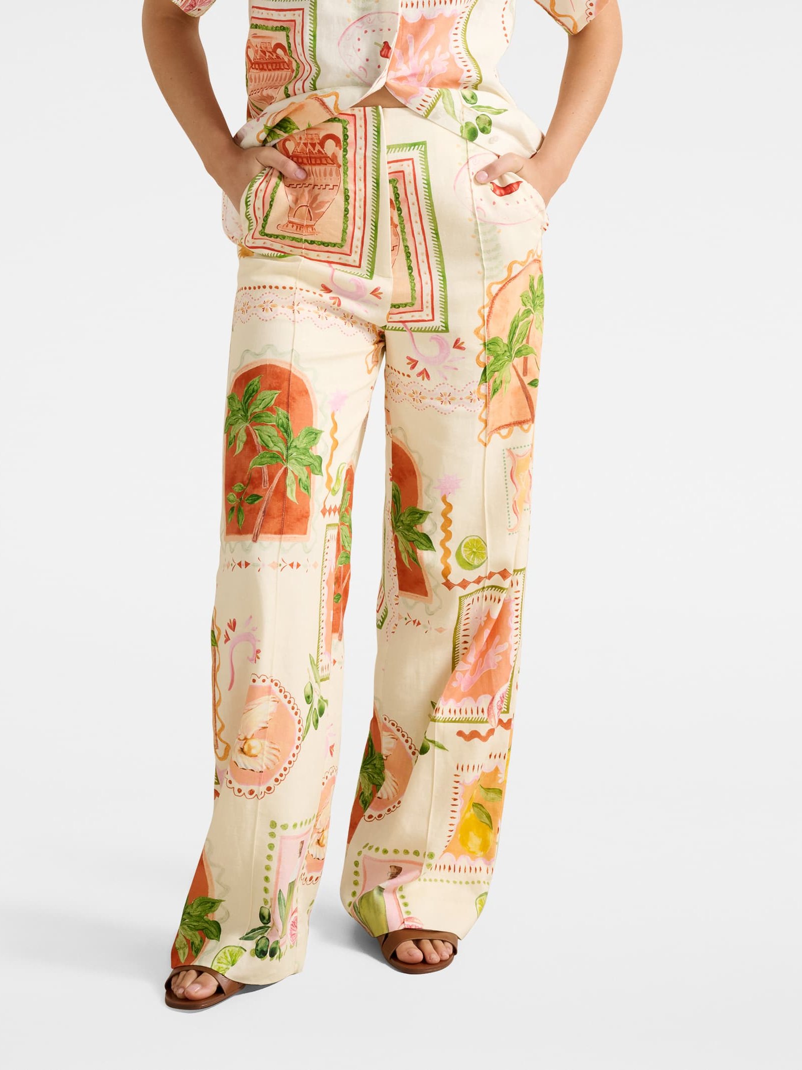 Ola Linen Wide Leg Pant