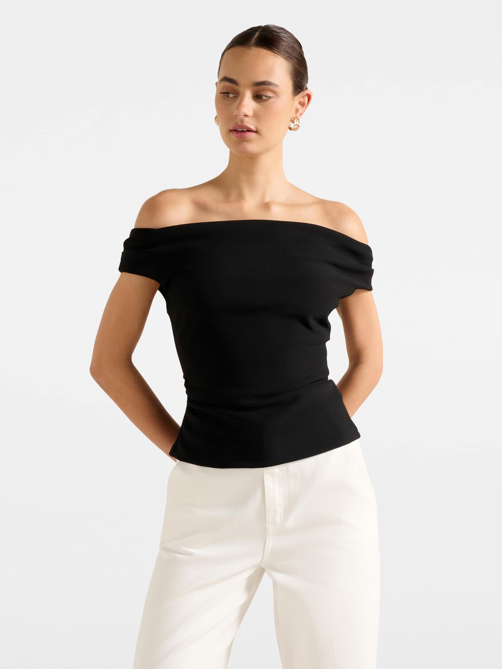 Somer Crepe Bardot Top