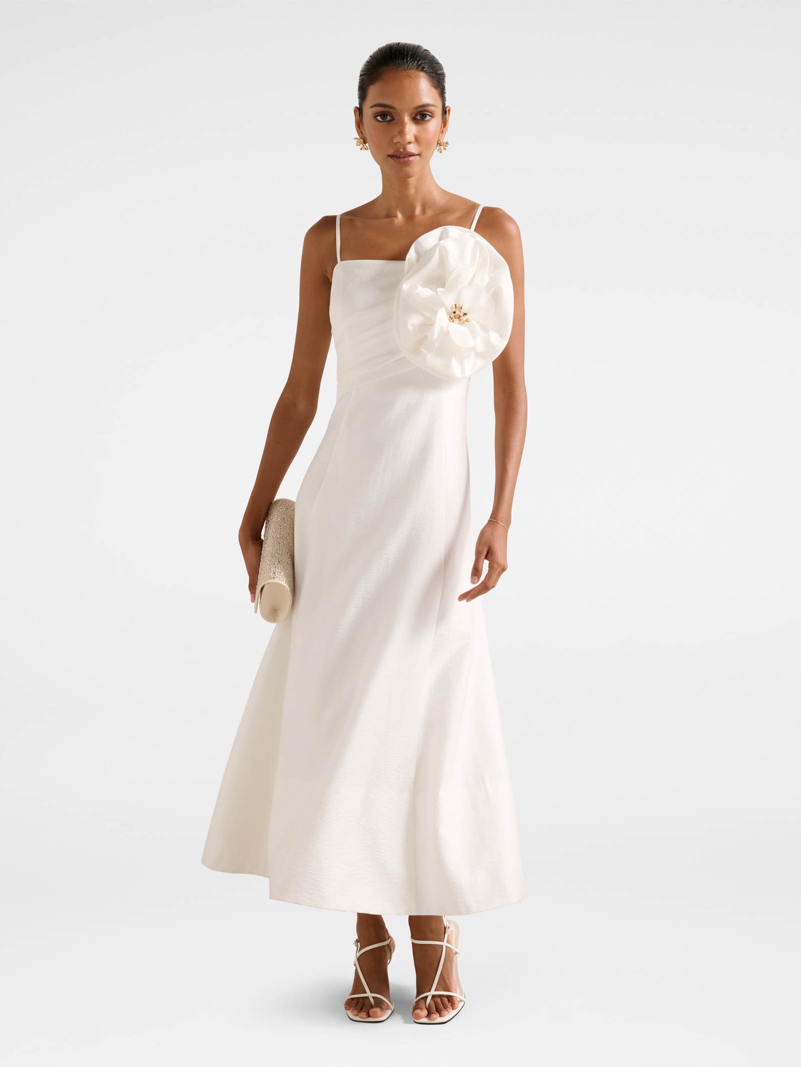 Felicia Petite Flower Midi Dress