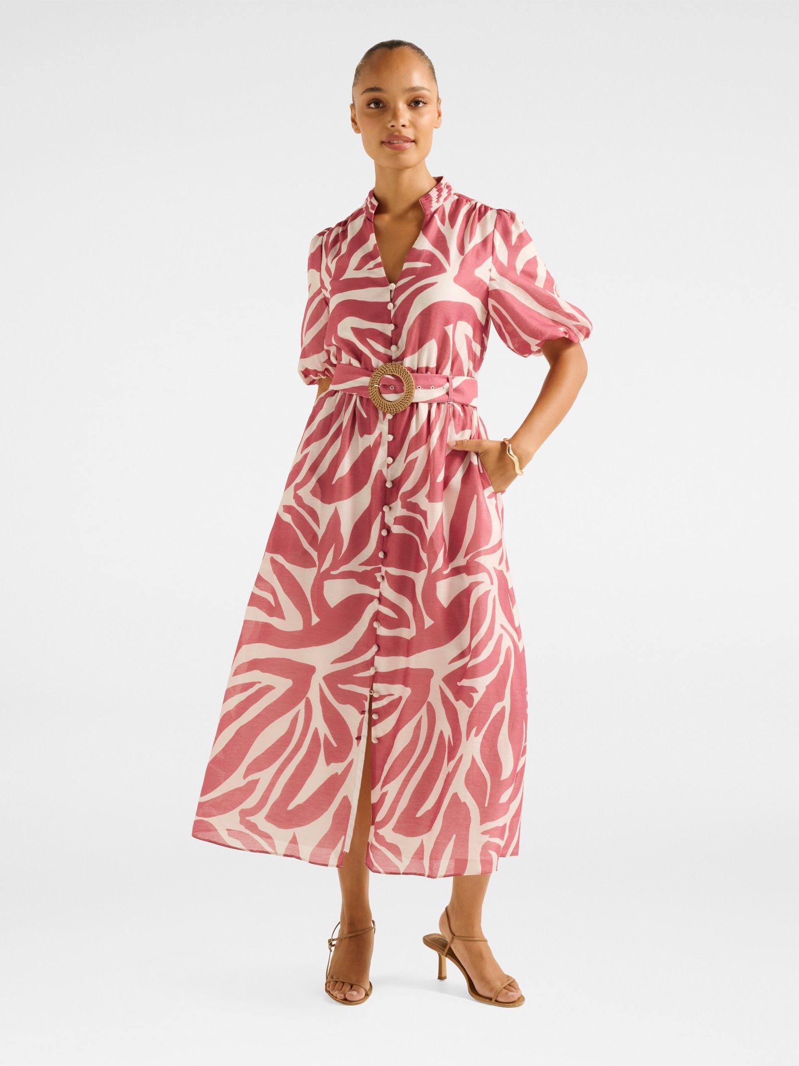 Julianne Short Sleeve Midi Dress