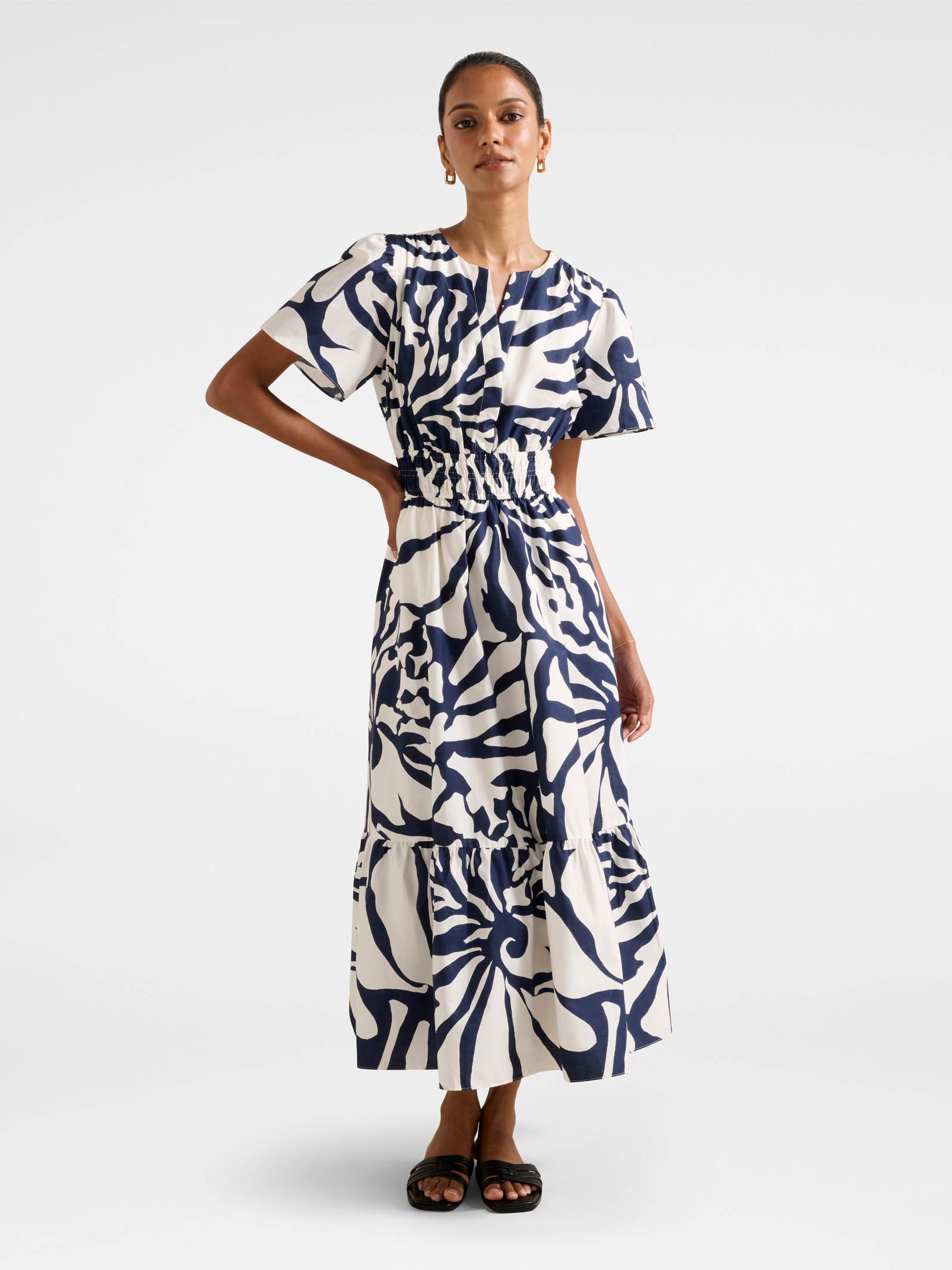 Eleanor Petite Short Sleeve Midi Dress