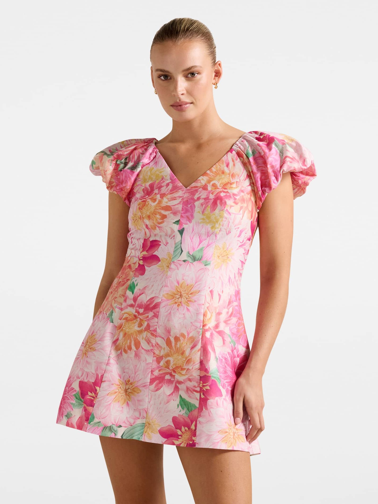 Elyssa Puff Sleeve Mini Dress