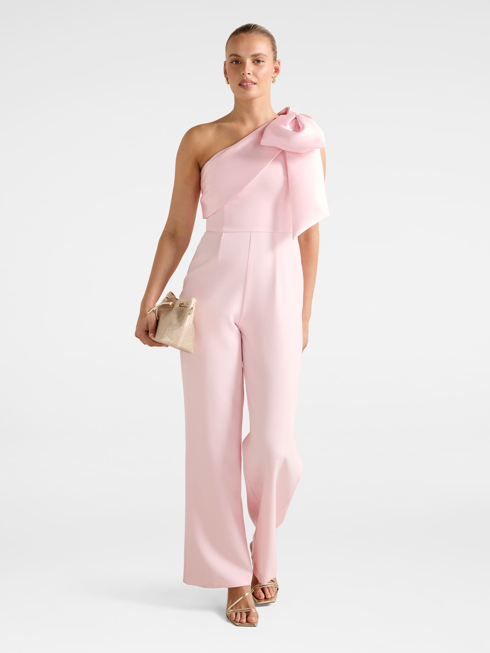 Donna Asym Bow Jumpsuit