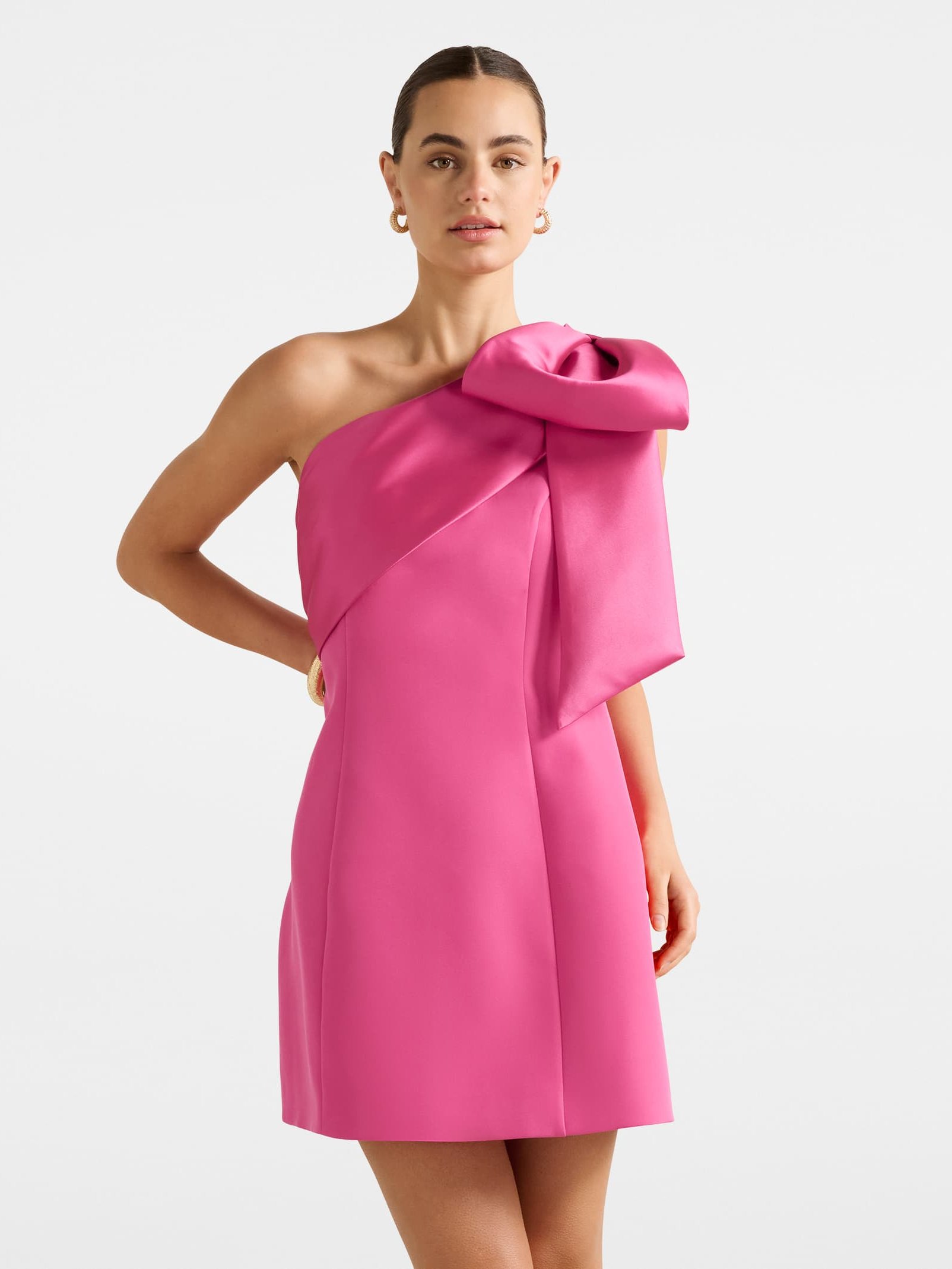 Holly Asym Bow Mini Dress