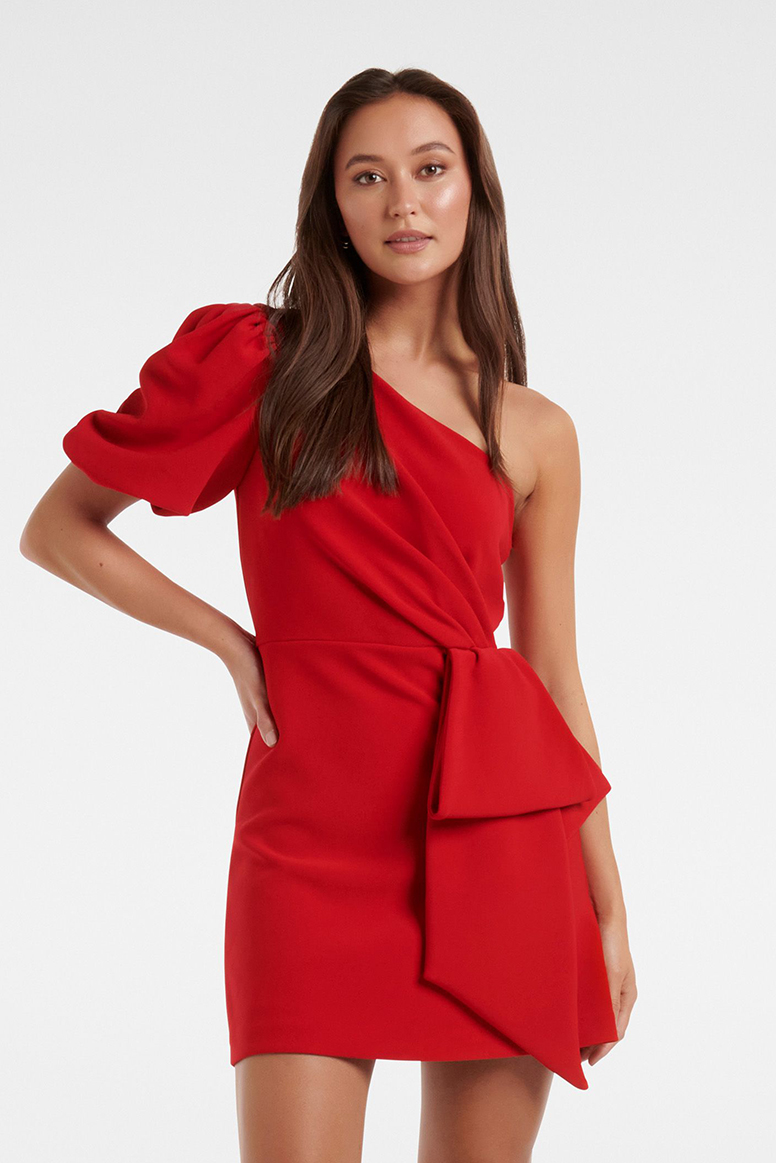 Elena Bow Front Mini Dress